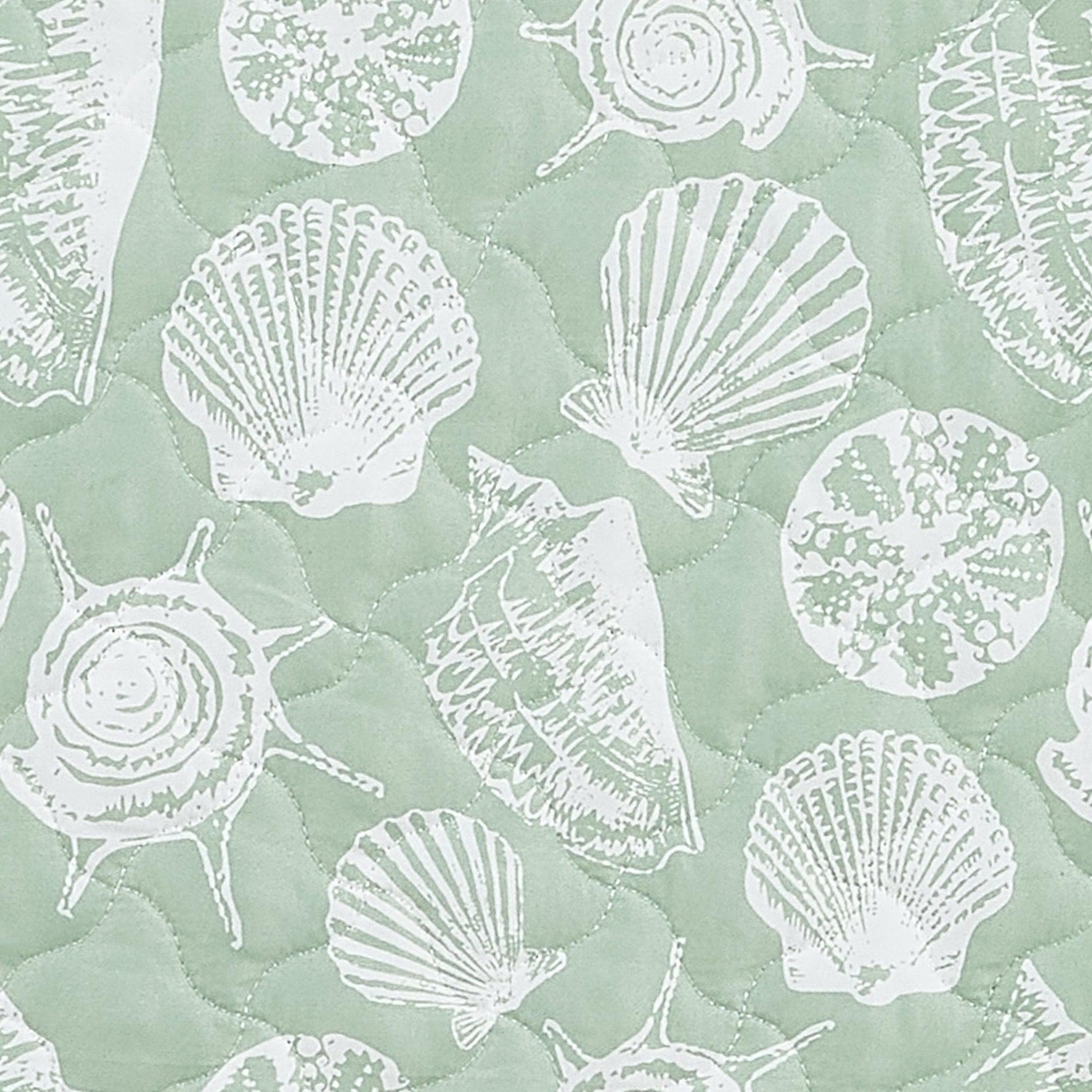 Green Seashell Quilt - Emerald Bay - Best Buy Furniture