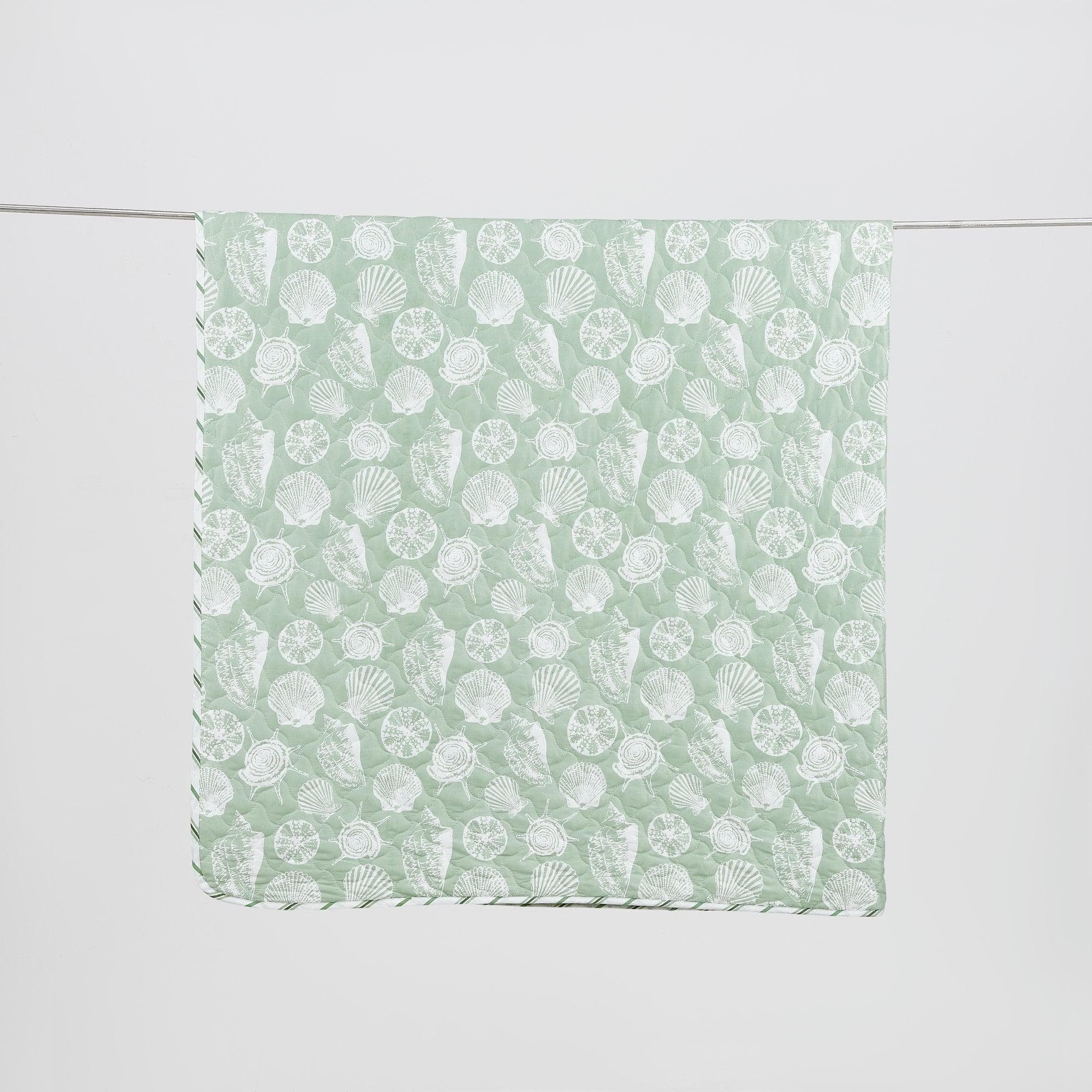 Green Seashell Quilt - Emerald Bay - Best Buy Furniture