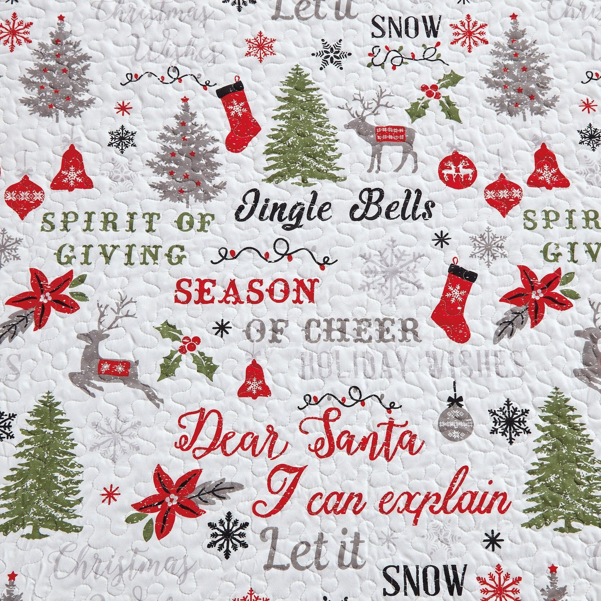 Holiday 3 Piece Quilt Set - Carol Collection - Best Buy Furniture