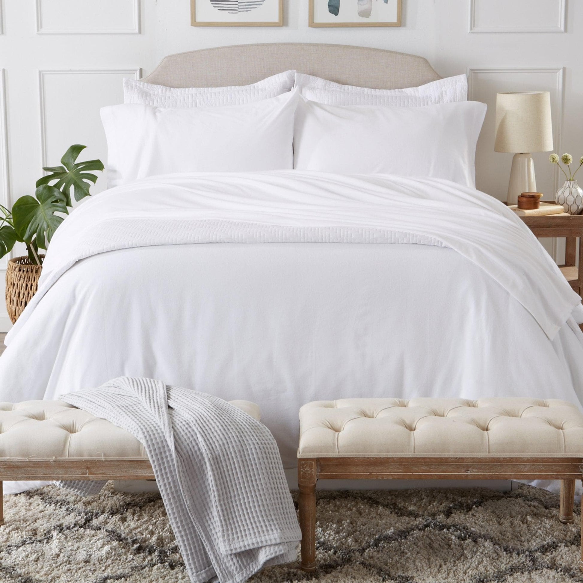 4-Piece Flannel Jersey Sheet - Cozy Flex Collection - Best Buy Furniture