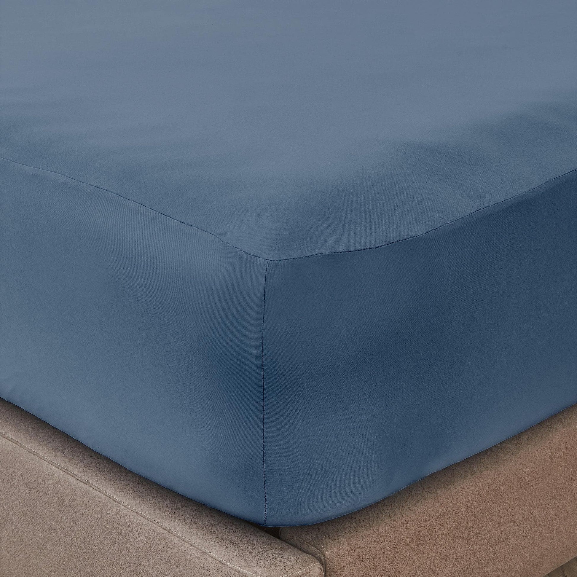 4-Piece Interlock Microfiber Sheet Set - Mackenna Collection - Best Buy Furniture