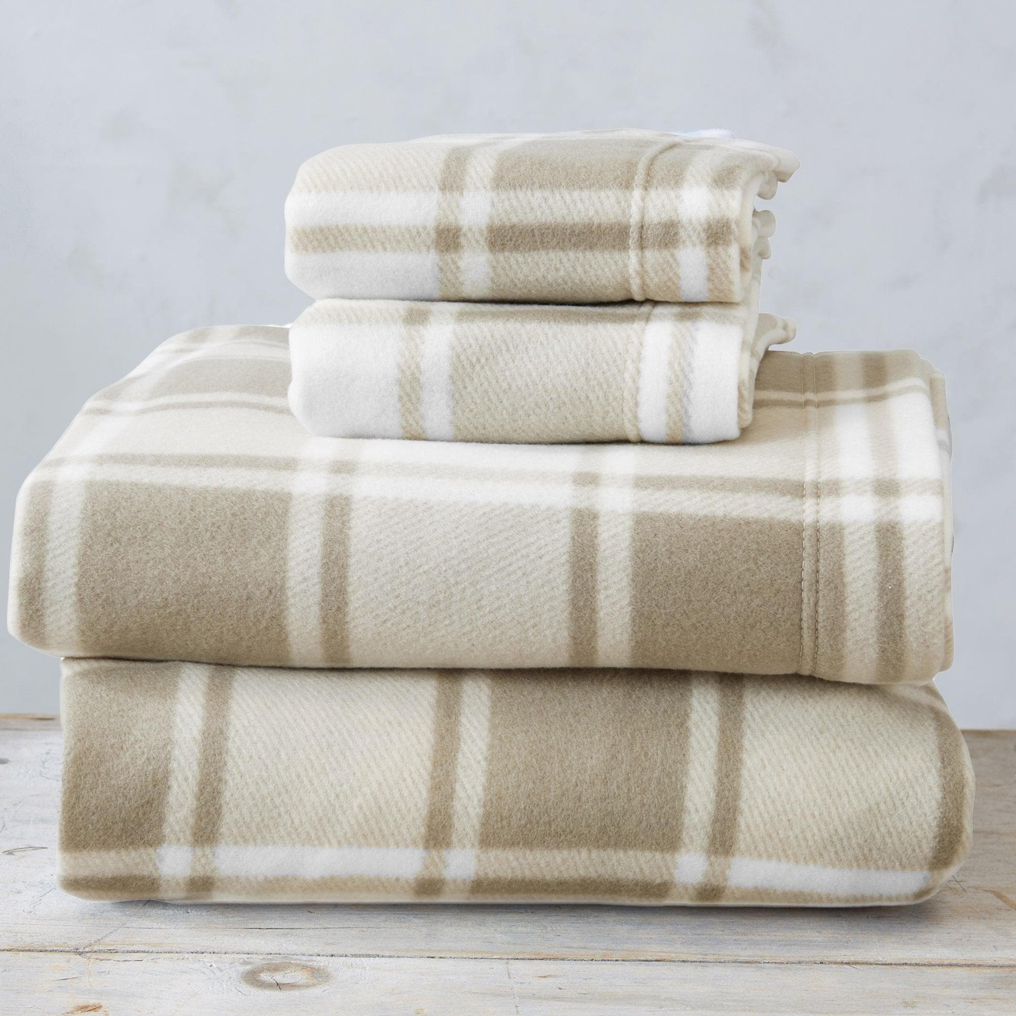 4-Piece Printed Fleece Sheet - Dara Collection - Best Buy Furniture