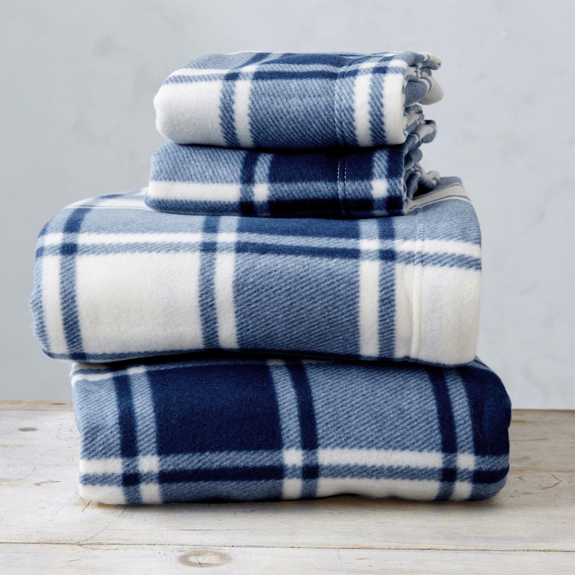 4-Piece Printed Fleece Sheet - Dara Collection - Best Buy Furniture