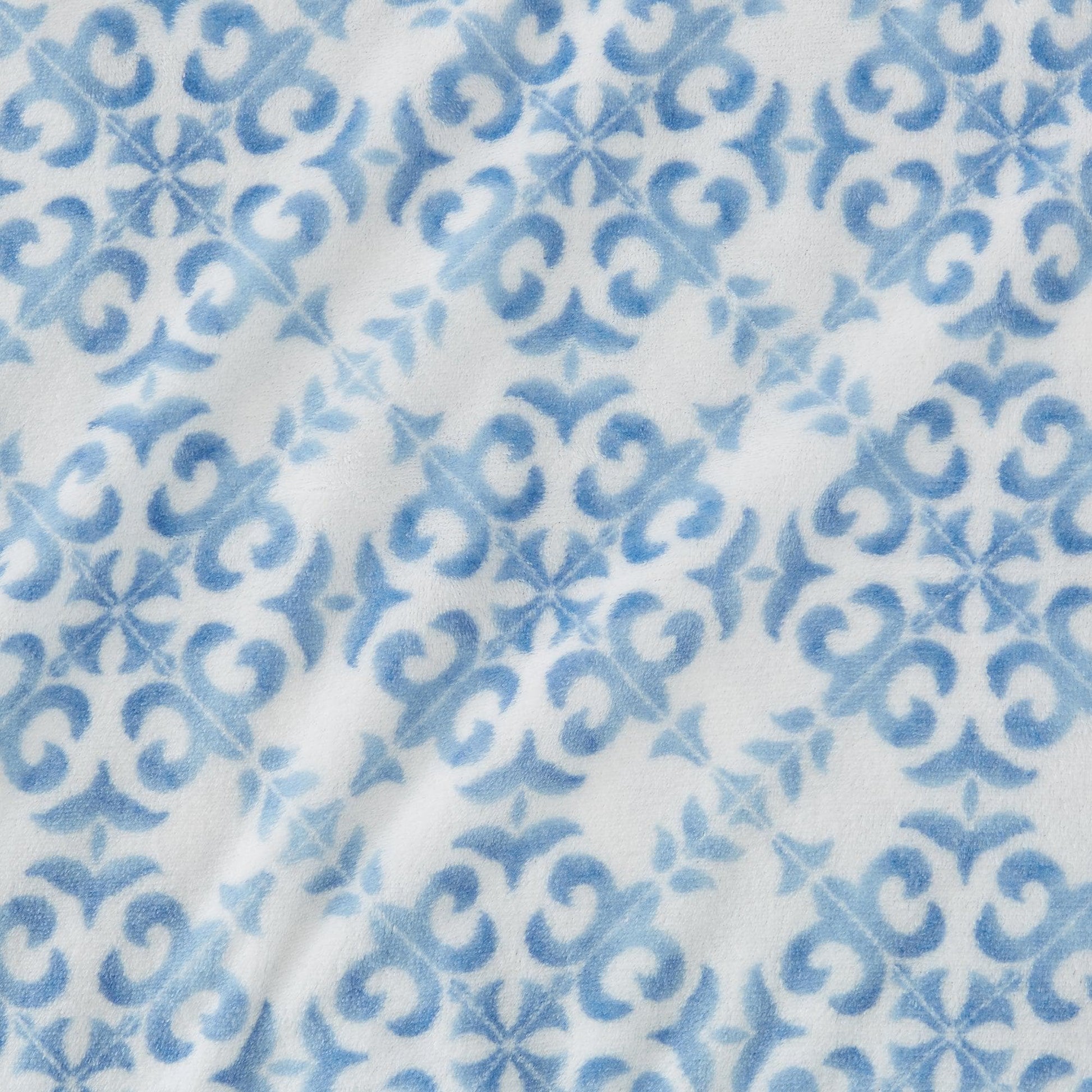 4-Piece Printed Plush Sheet - Velvet Luxe Lattice Collection - Best Buy Furniture