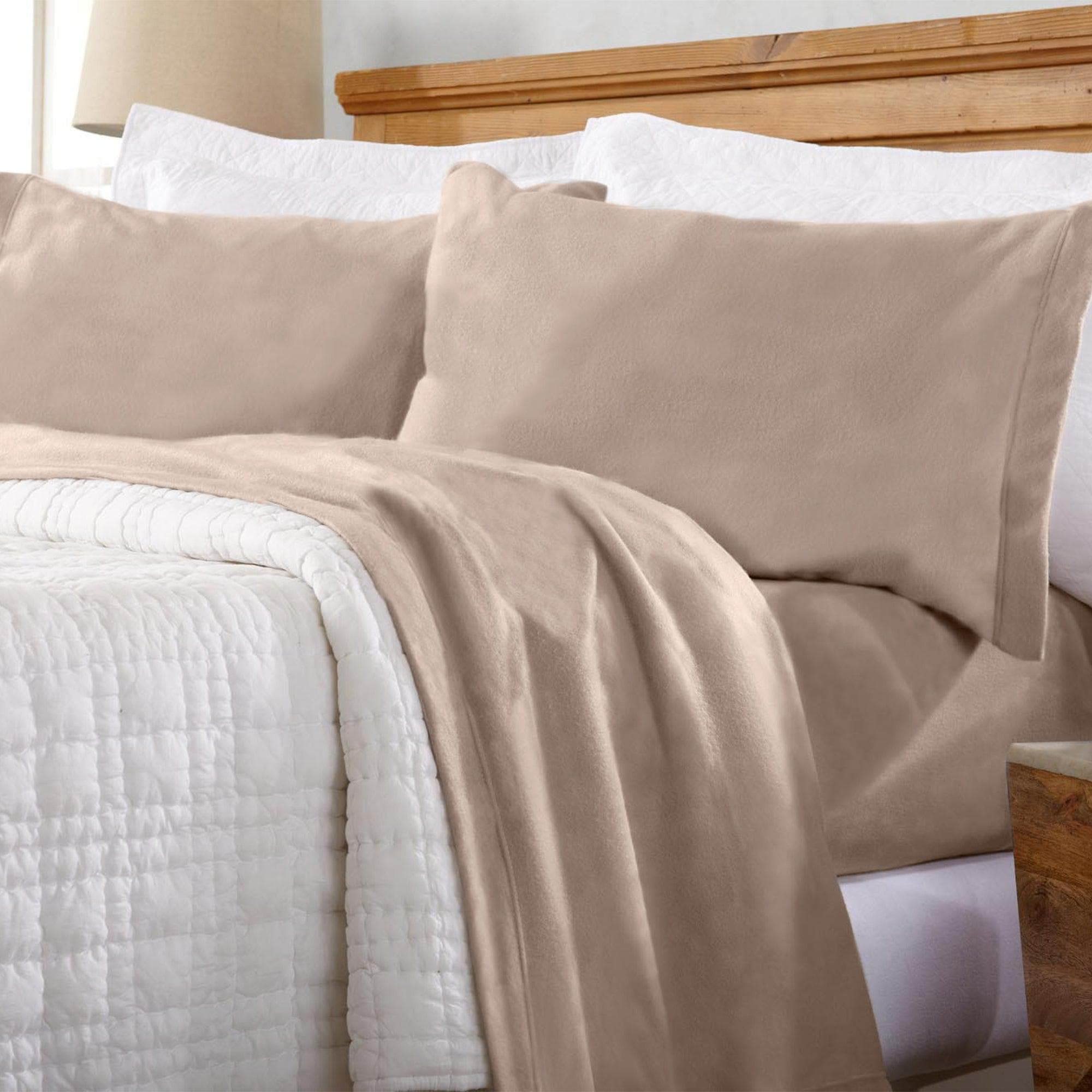 4-Piece Solid Fleece Sheet - Christina Collection - Best Buy Furniture