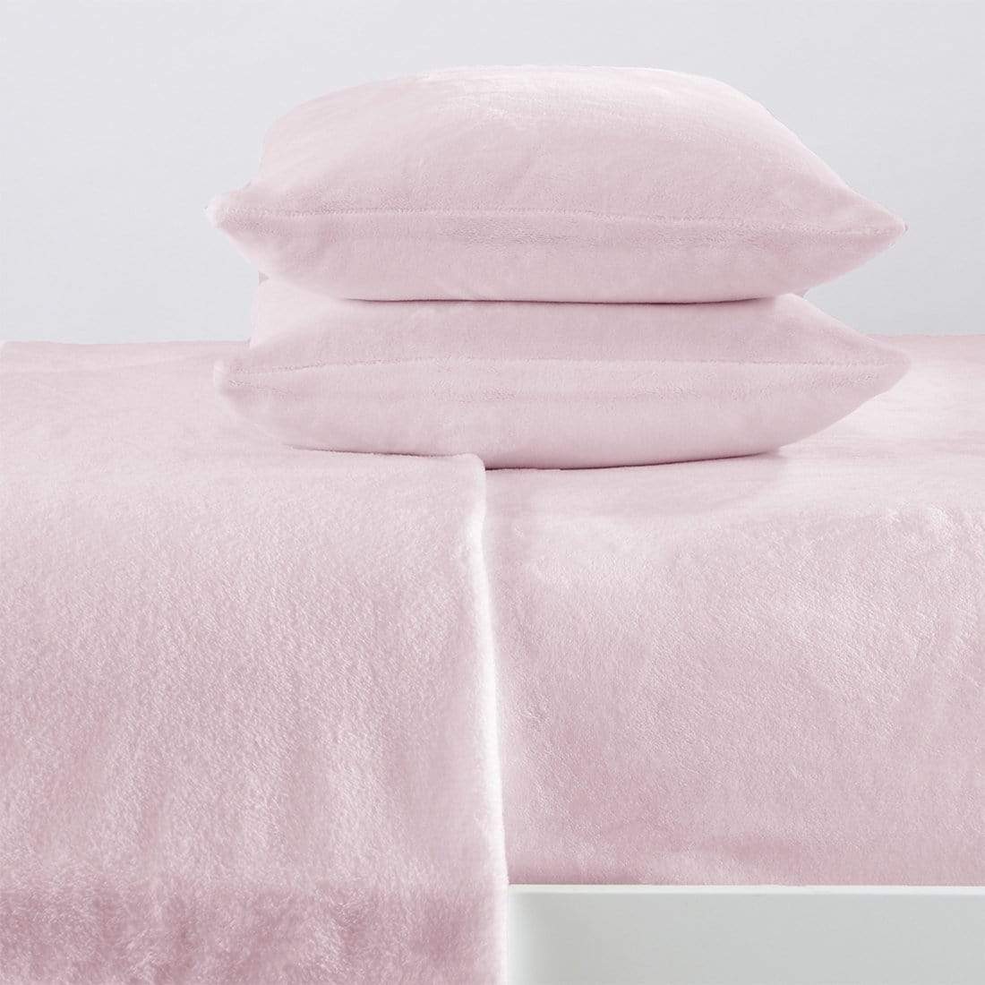 4-Piece Solid Plush Sheet - Velvet Luxe Collection - Best Buy Furniture