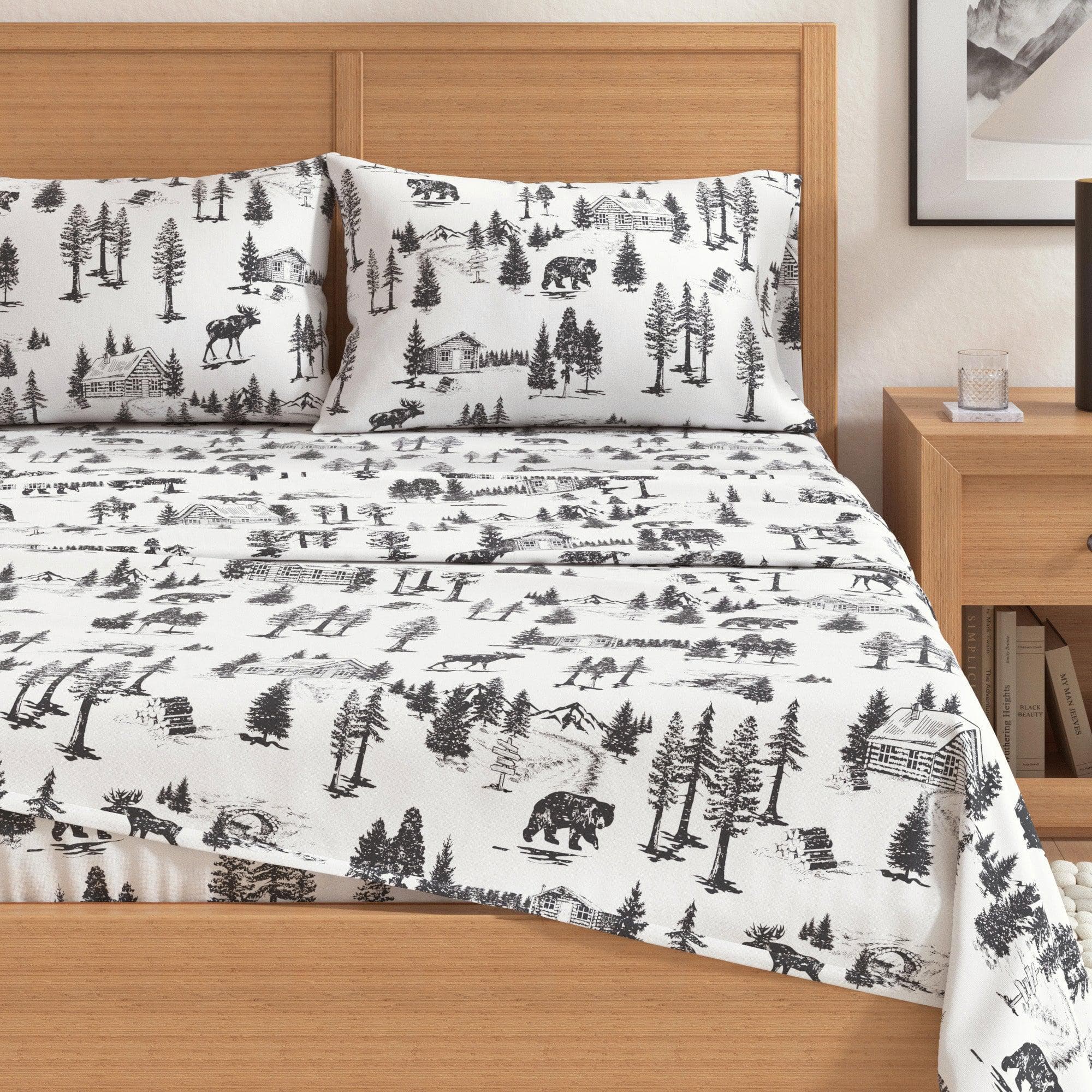 4-Piece Turkish Cotton Flannel Sheet - Lakeview Collection - Best Buy Furniture