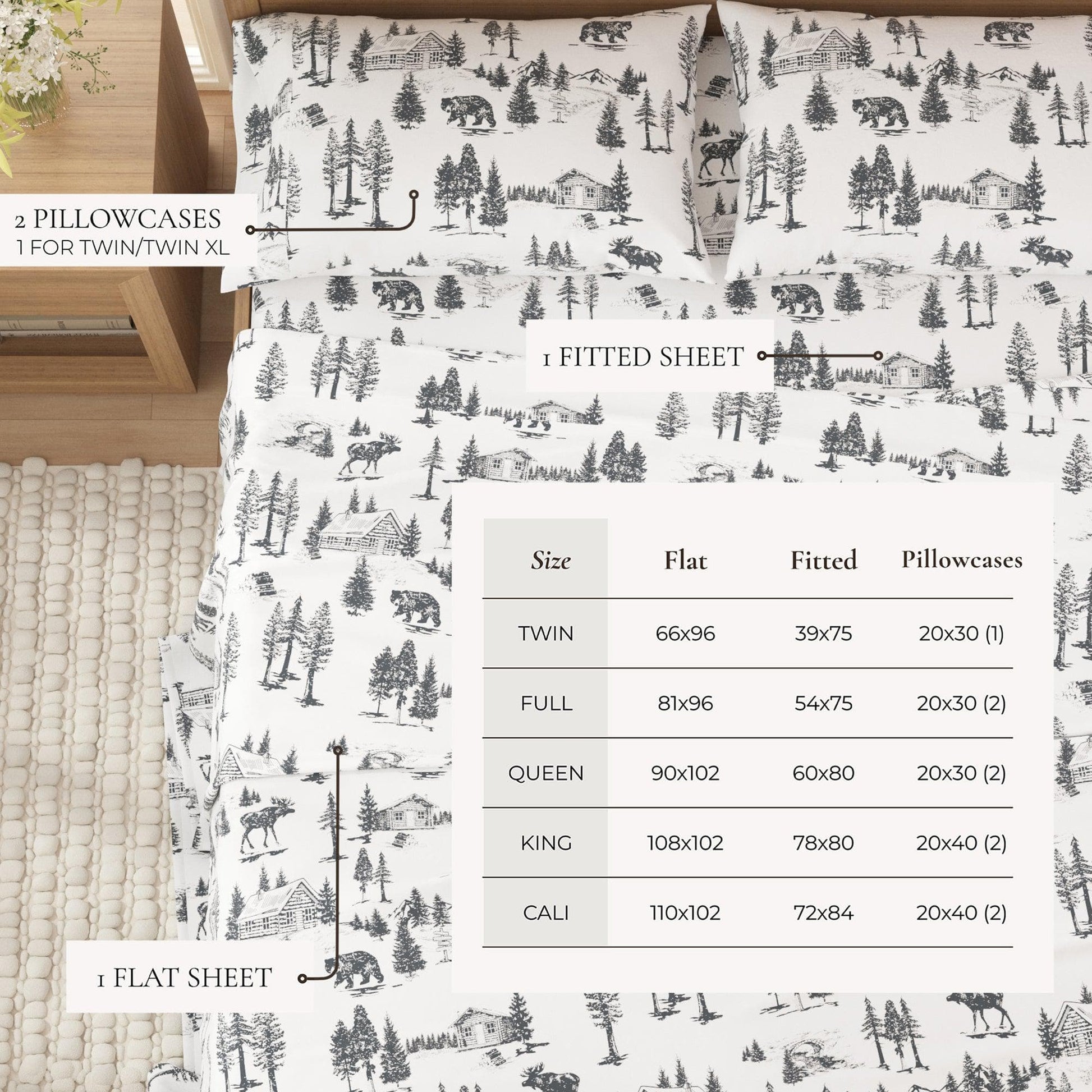 4-Piece Turkish Cotton Flannel Sheet - Lakeview Collection - Best Buy Furniture