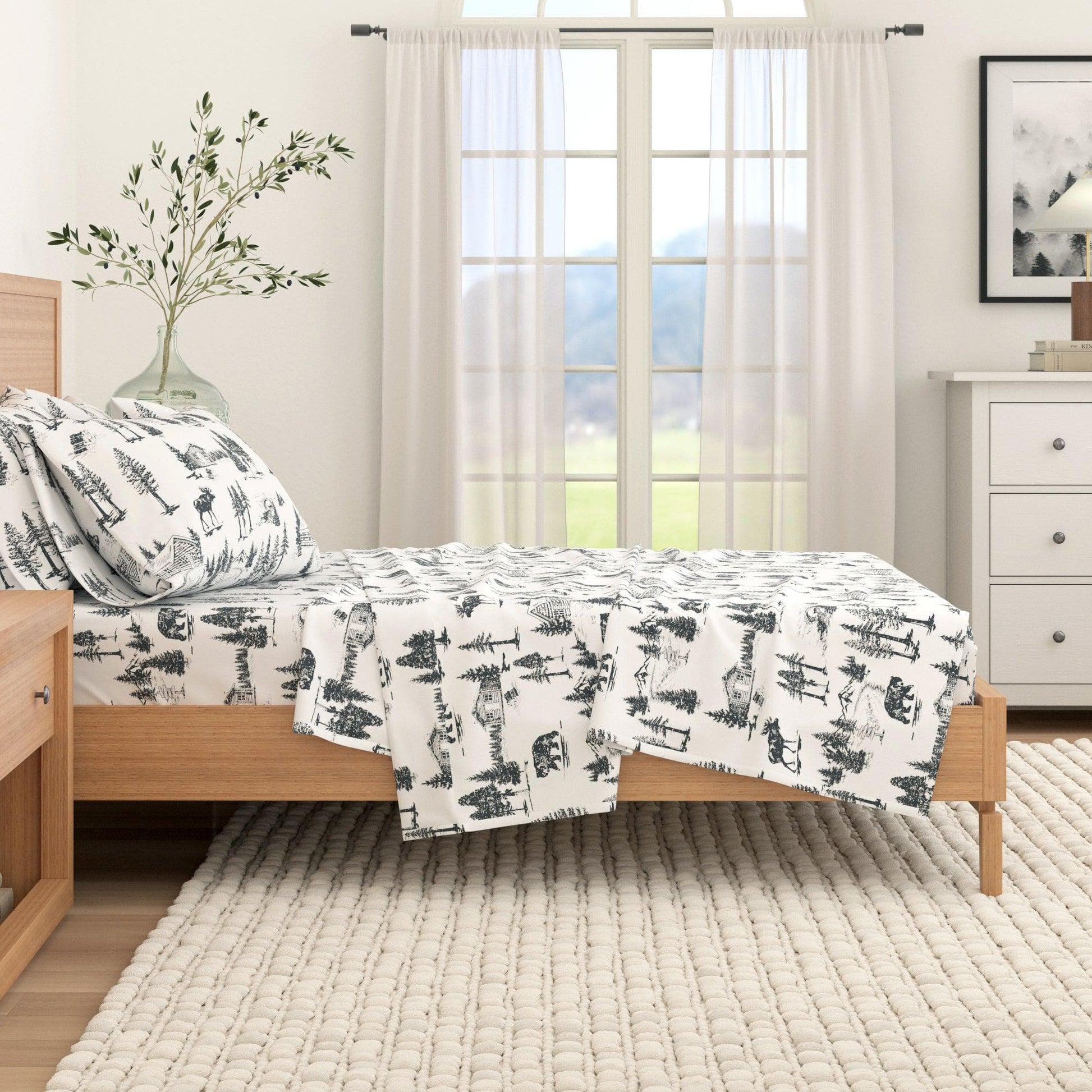 4-Piece Turkish Cotton Flannel Sheet - Lakeview Collection - Best Buy Furniture