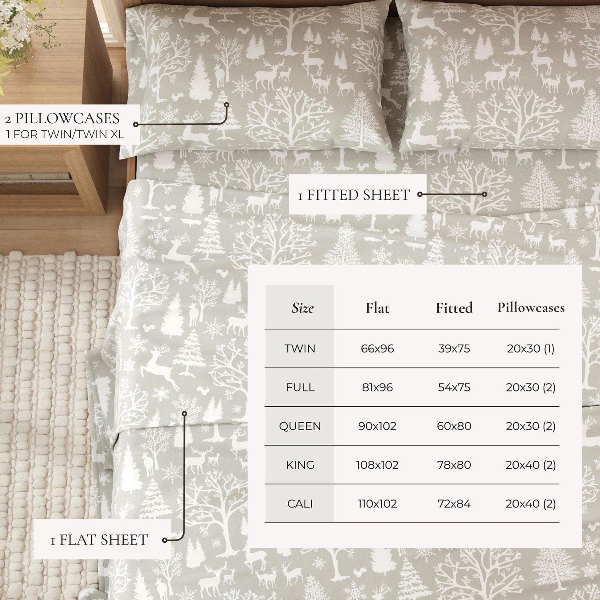 4-Piece Turkish Cotton Flannel Sheet - Lakeview Collection - Best Buy Furniture