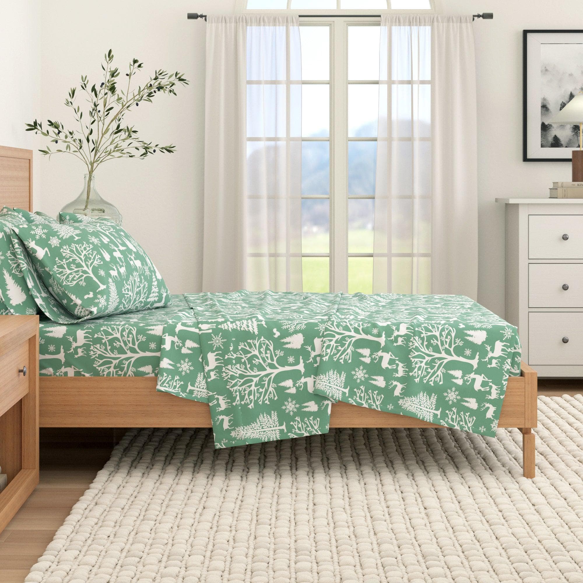 4-Piece Turkish Cotton Flannel Sheet - Lakeview Collection - Best Buy Furniture