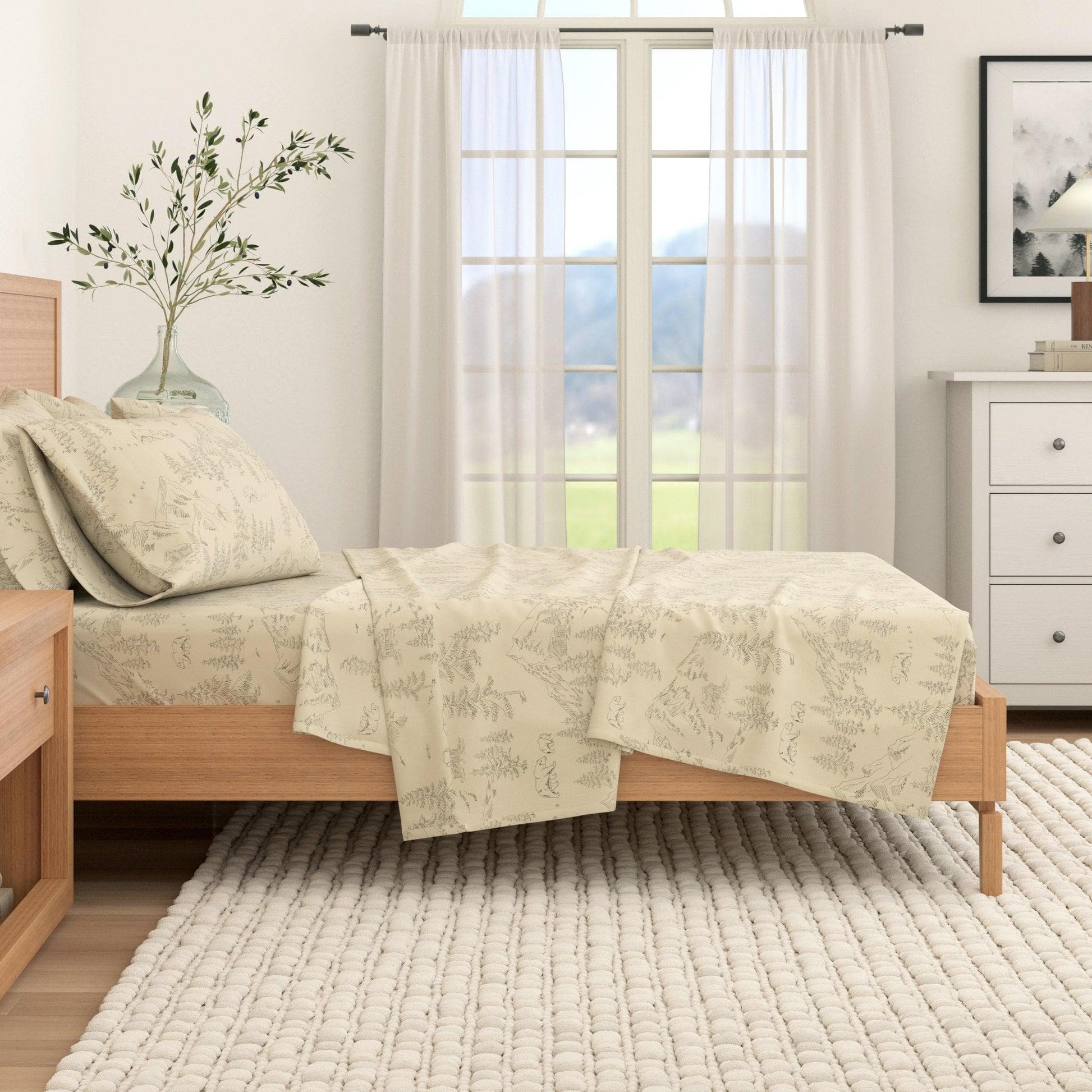 4-Piece Turkish Cotton Flannel Sheet - Stratton Collection - Best Buy Furniture