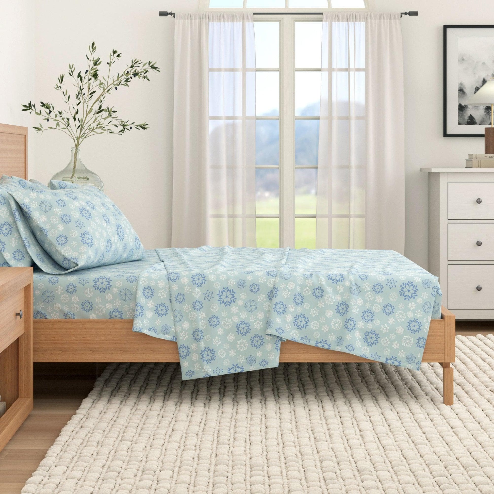 4-Piece Turkish Cotton Flannel Sheet - Stratton Collection - Best Buy Furniture