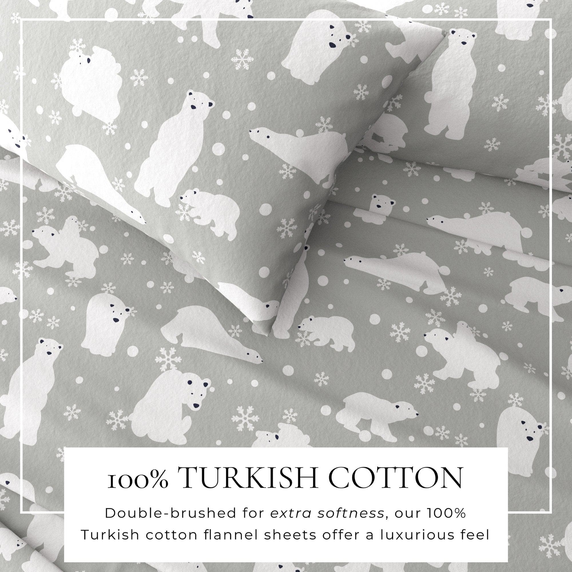 4-Piece Turkish Cotton Flannel Sheet - Stratton Collection - Best Buy Furniture