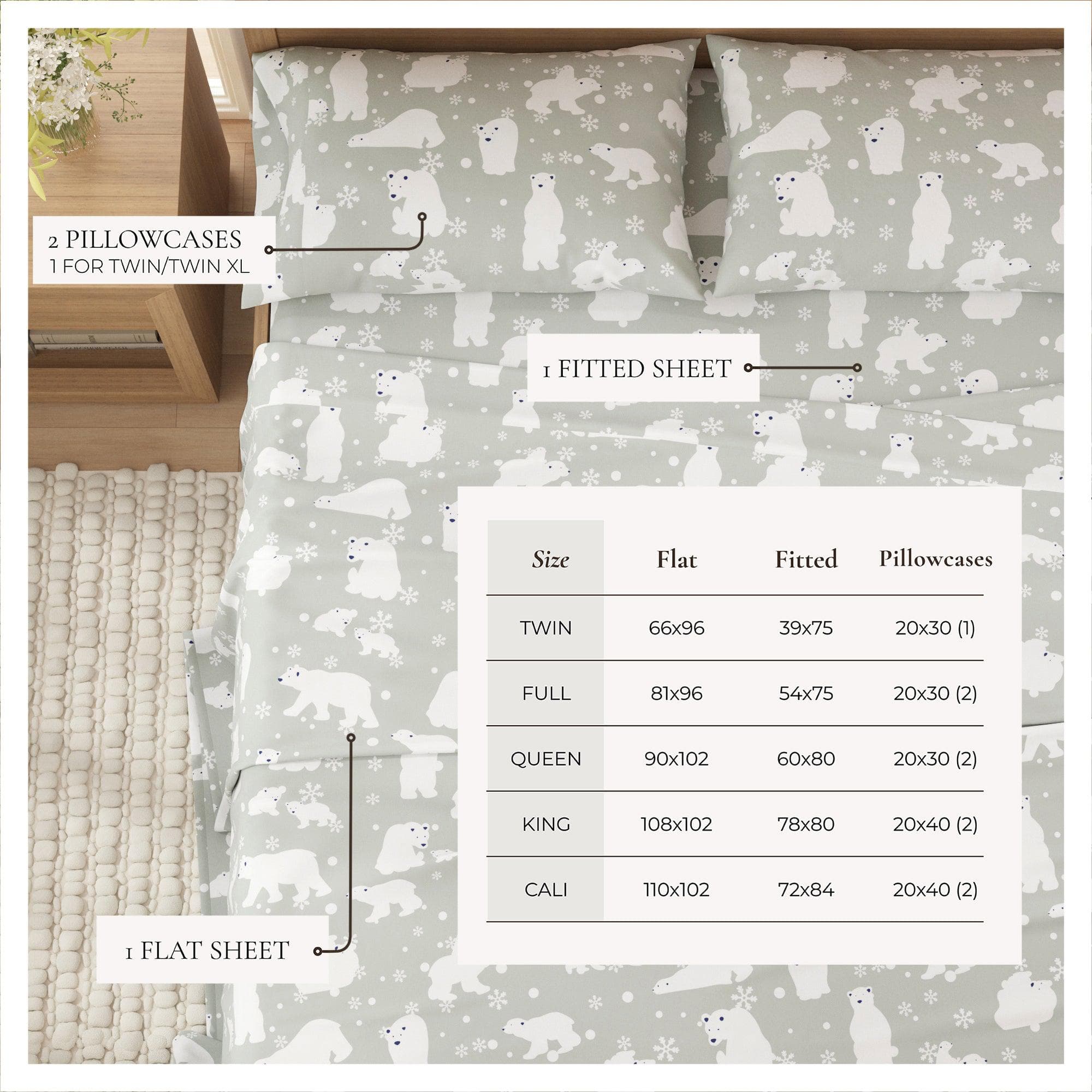 4-Piece Turkish Cotton Flannel Sheet - Stratton Collection - Best Buy Furniture