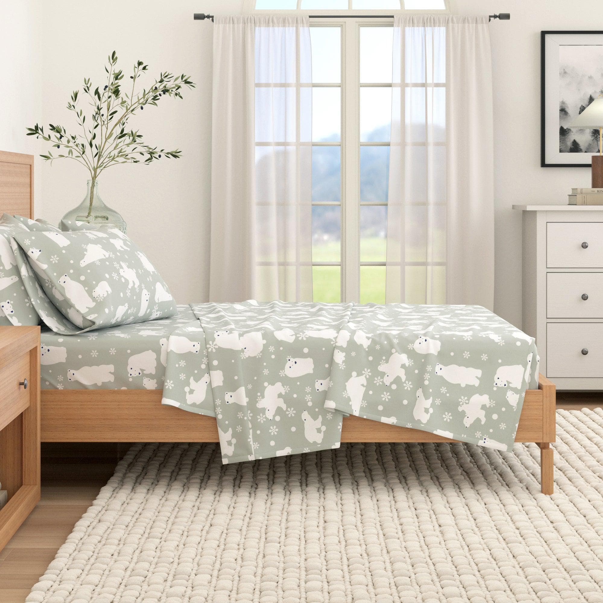 4-Piece Turkish Cotton Flannel Sheet - Stratton Collection - Best Buy Furniture