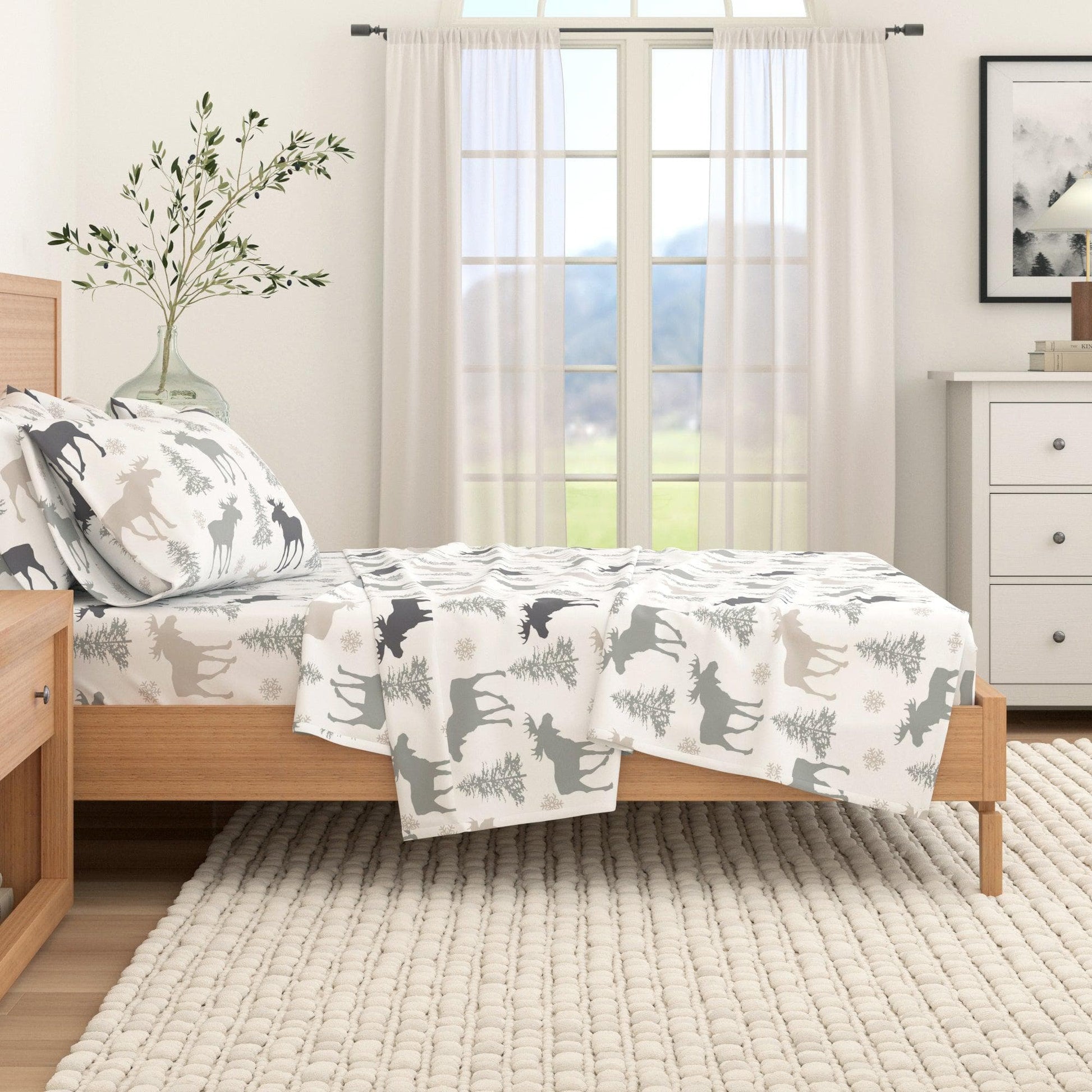 4-Piece Turkish Cotton Flannel Sheet - Stratton Collection - Best Buy Furniture