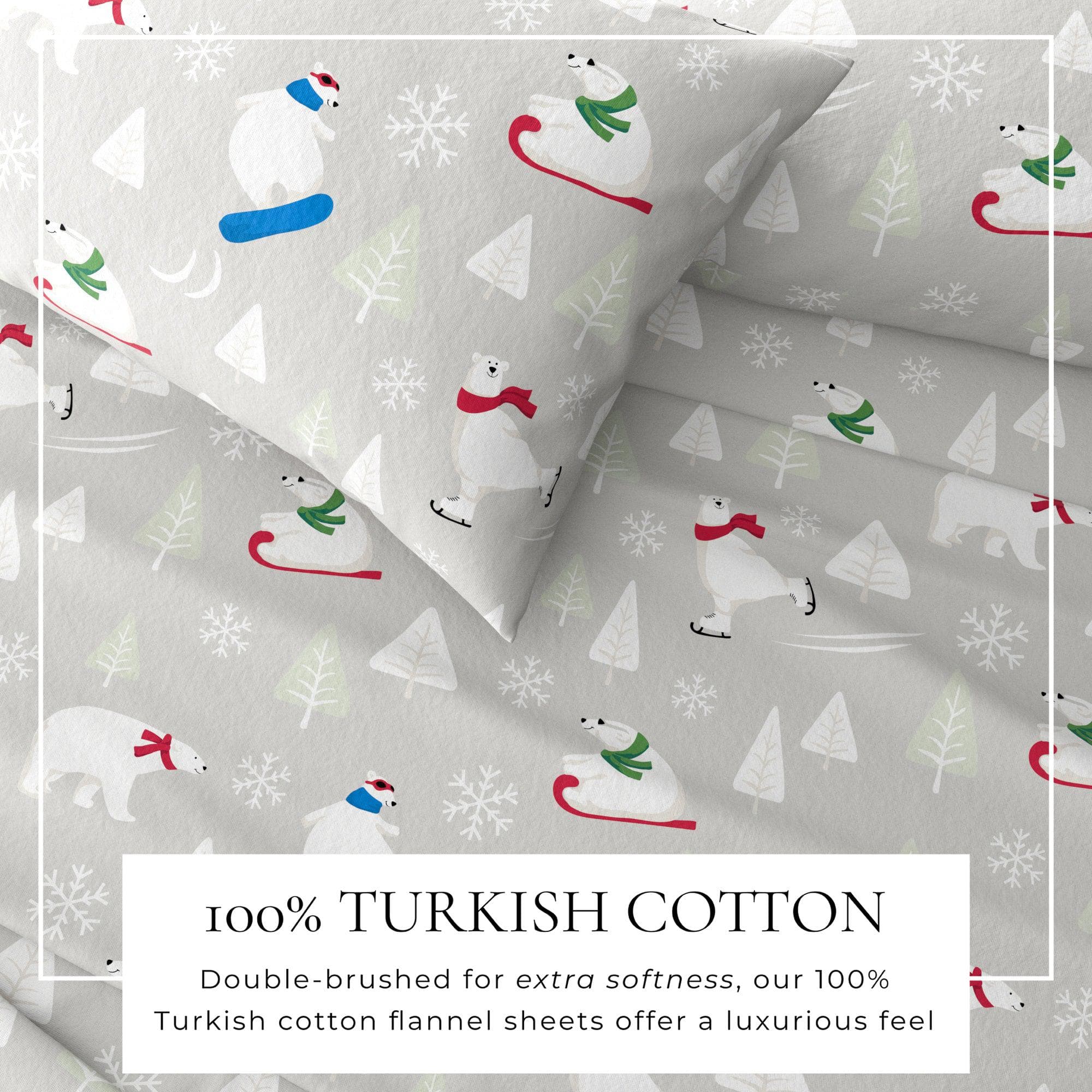 4-Piece Turkish Cotton Flannel Sheet - Stratton Collection - Best Buy Furniture