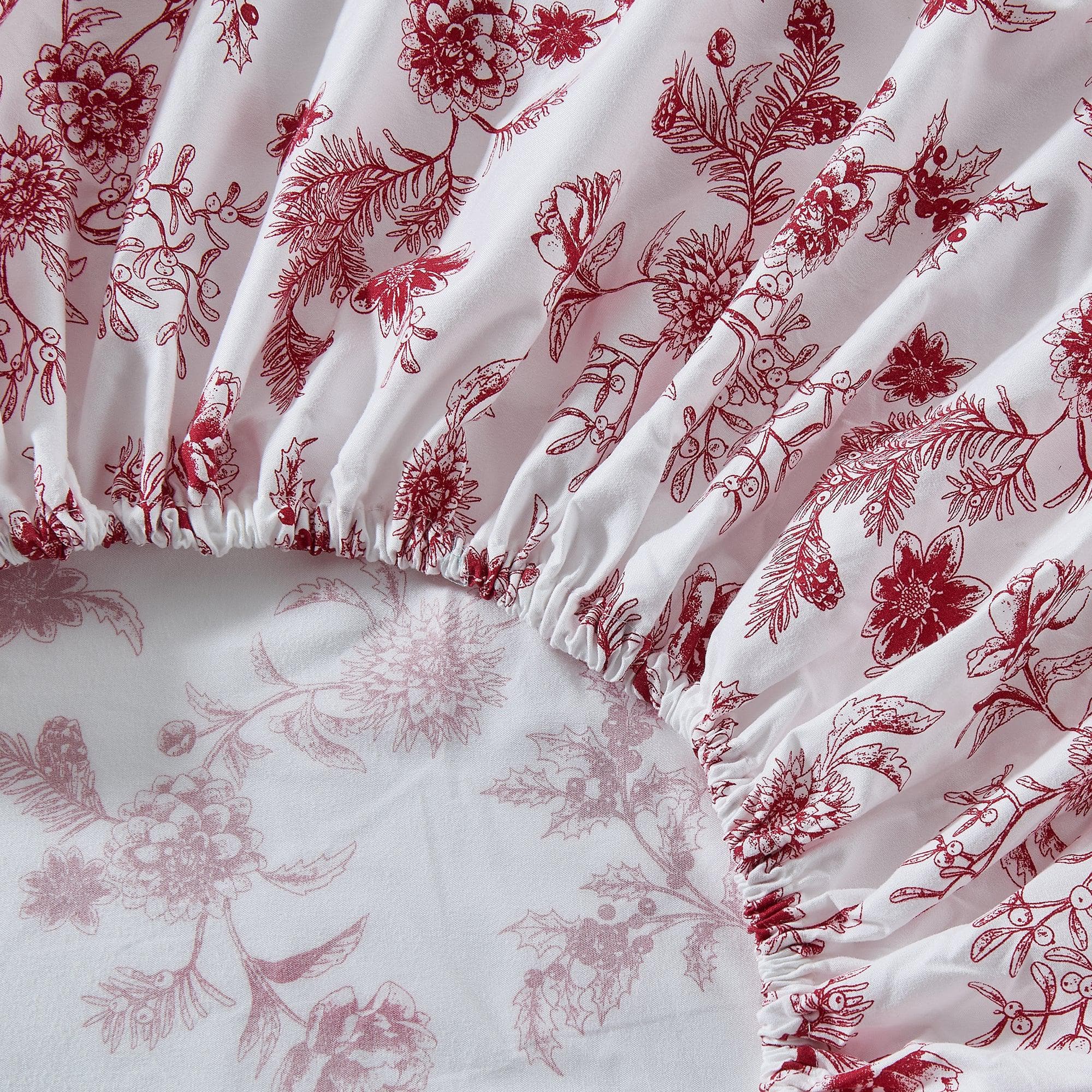 4 Piece Watercolor Floral Microfiber Sheet - Delia Collection - Best Buy Furniture