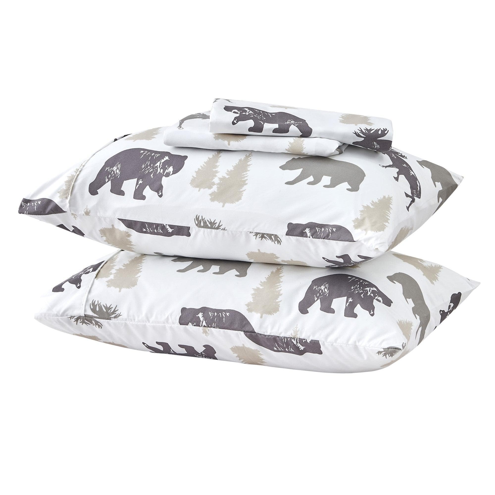 4-Piece Lodge Microfiber Sheet - Mountain Ridge Collection - Best Buy Furniture