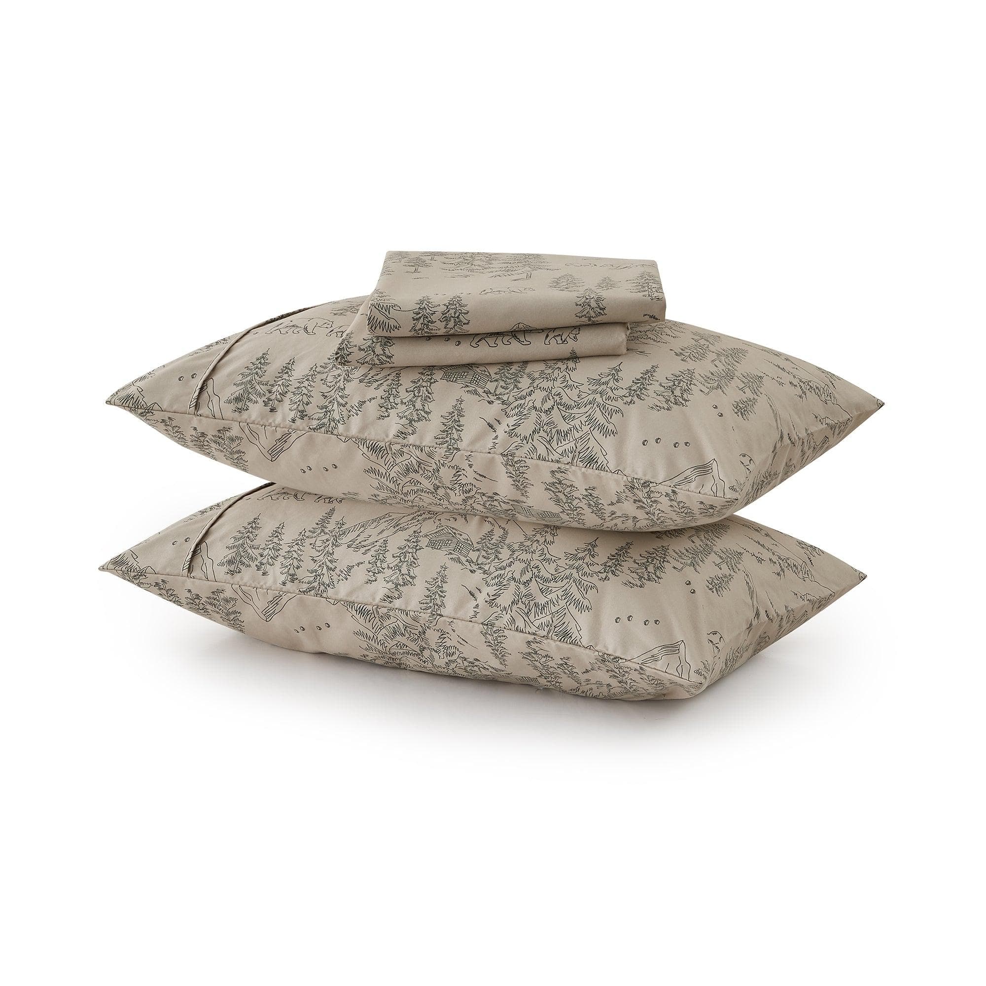 4-Piece Lodge Microfiber Sheet - Mountain Ridge Collection - Best Buy Furniture