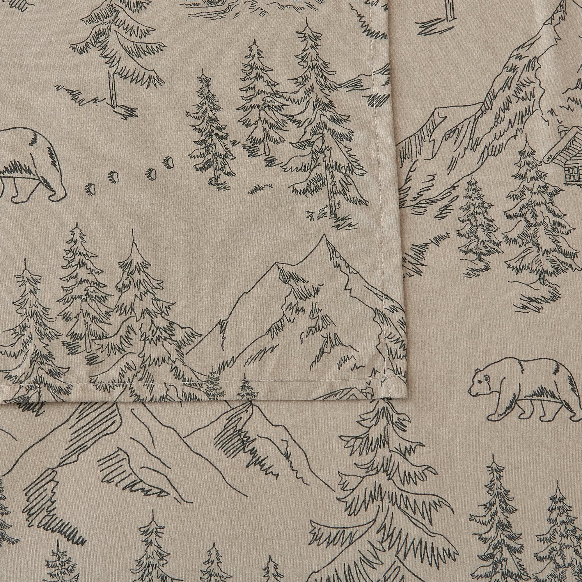 4-Piece Lodge Microfiber Sheet - Mountain Ridge Collection - Best Buy Furniture