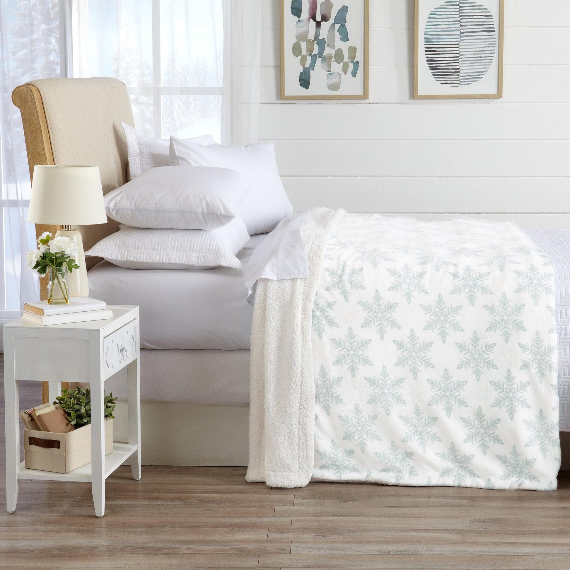 Velvet Plush Sherpa Luxury Bed Blanket - Kinsley Collection - Best Buy Furniture