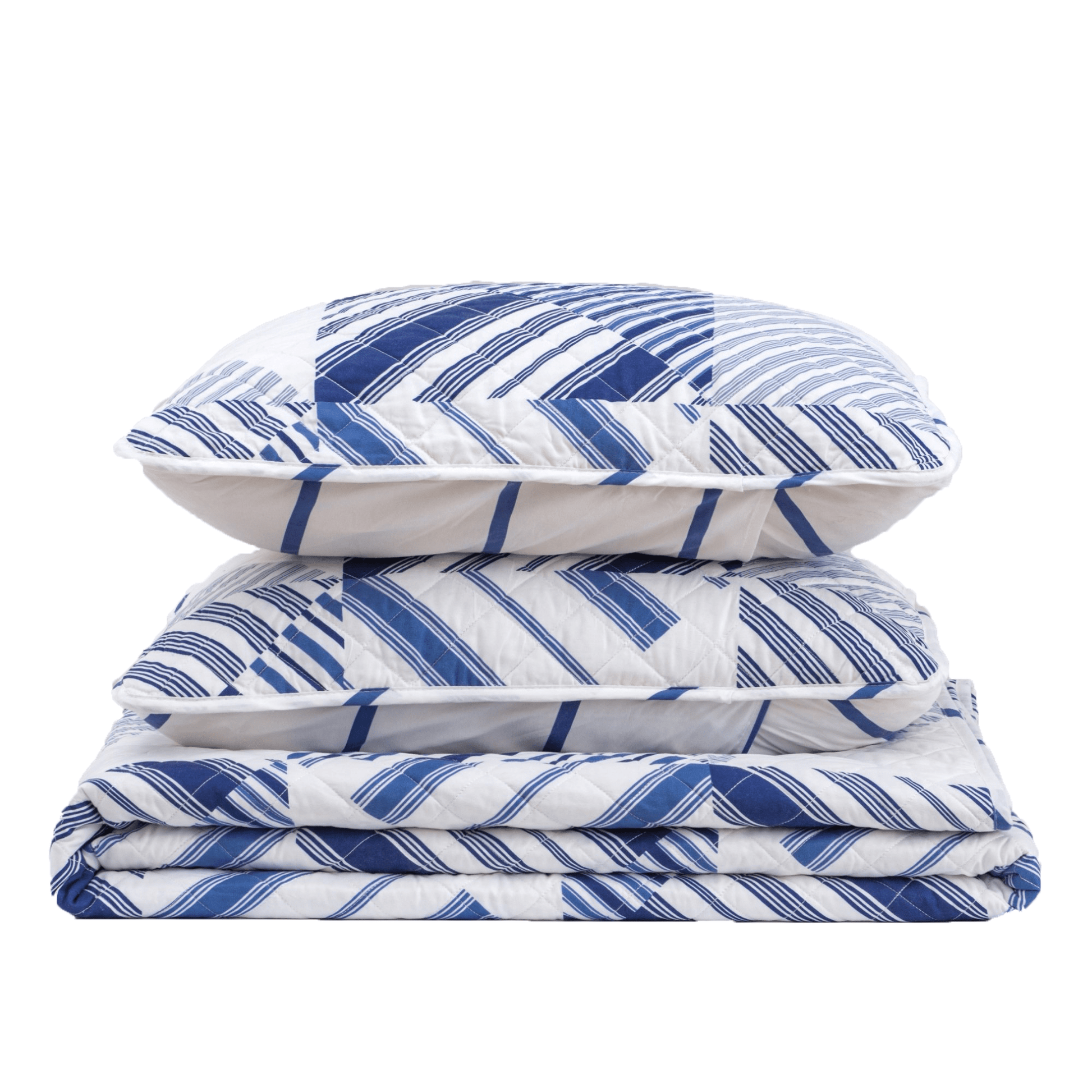 3-Piece Navy Stripe Quilt - Midnight Bay Collection - Best Buy Furniture