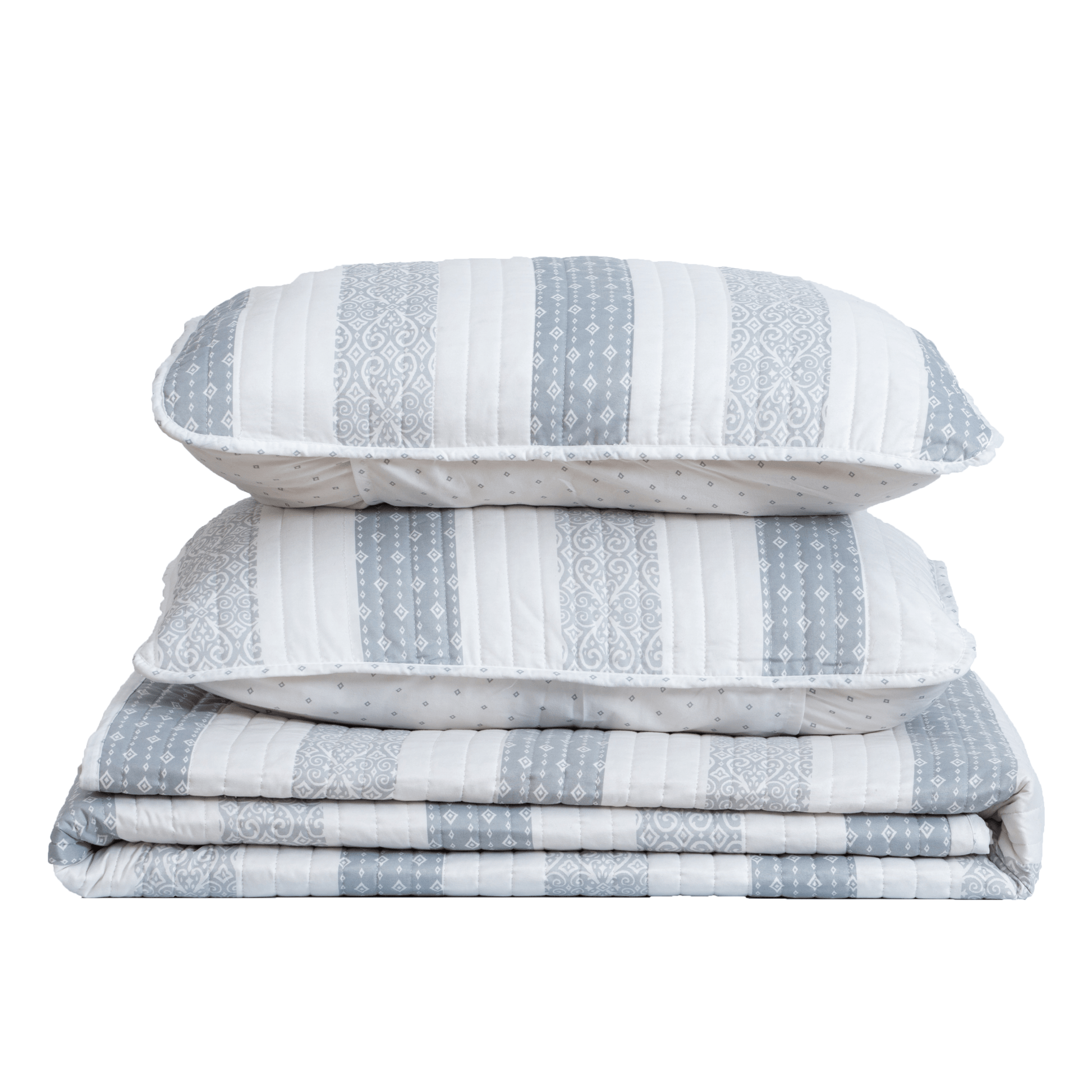 3-Piece Stripe Quilt - Adele Collection - Best Buy Furniture
