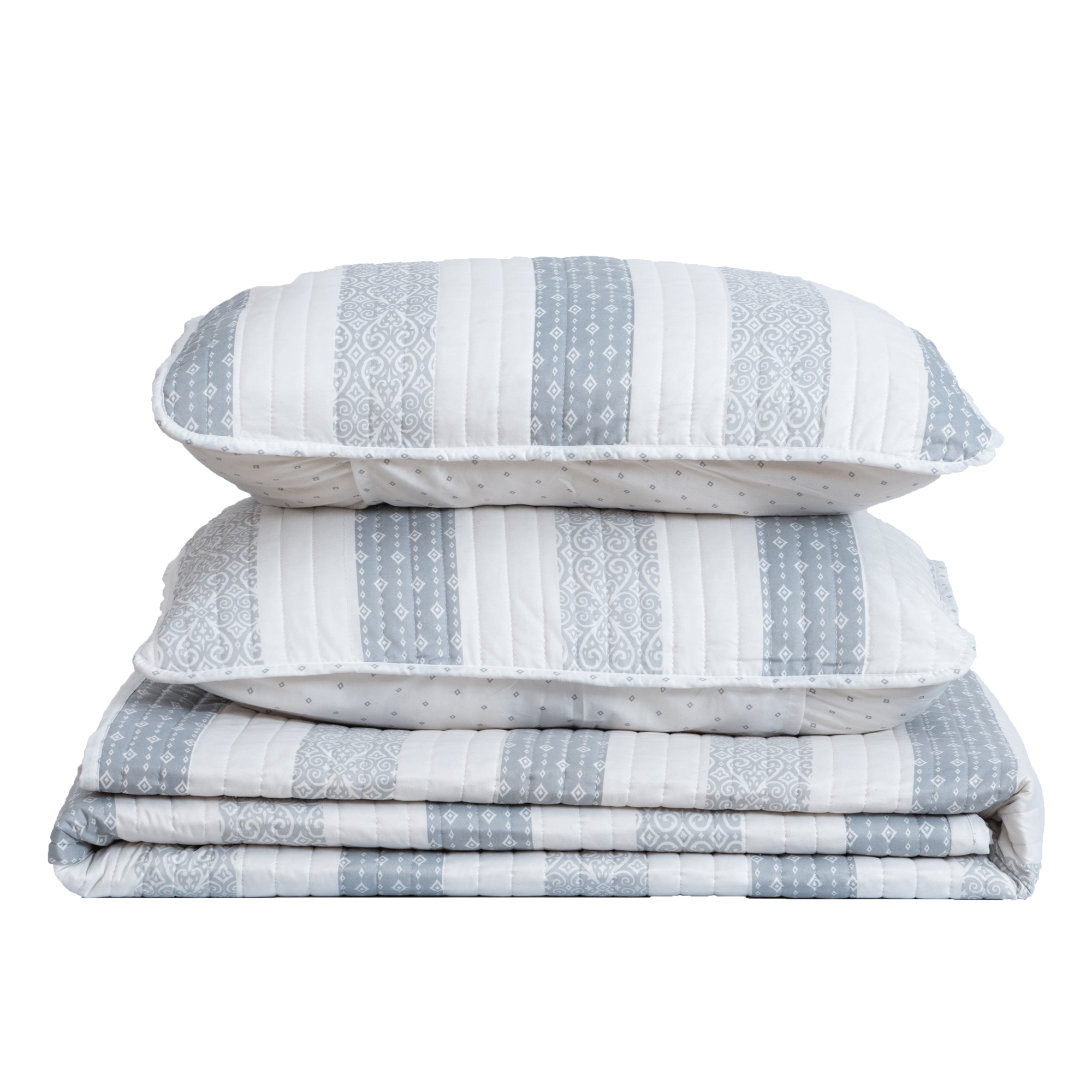 3-Piece Stripe Quilt - Adele Collection - Best Buy Furniture