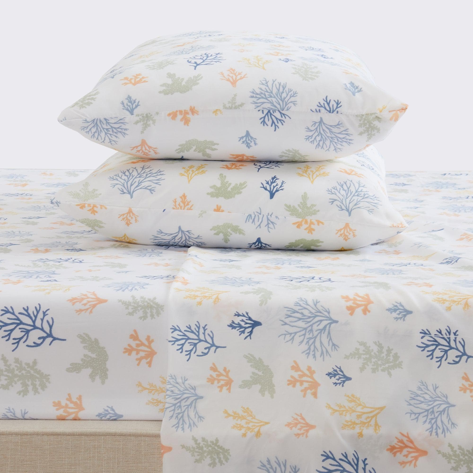 4-Piece Coastal Microfiber Sheet Set - Nantucket Collection - Best Buy Furniture