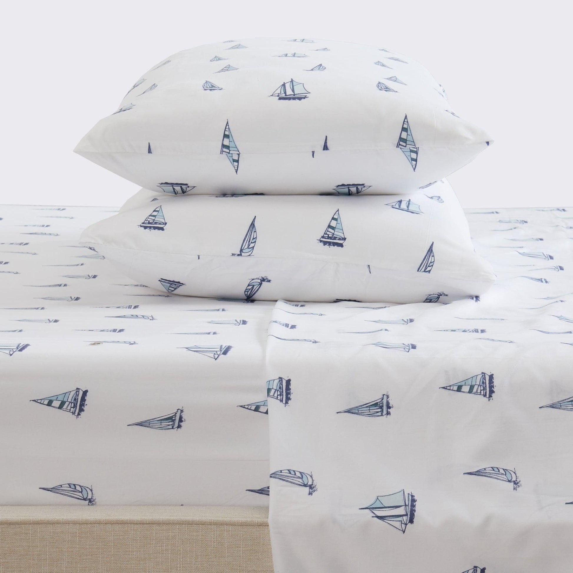 4-Piece Coastal Microfiber Sheet Set - Nantucket Collection - Best Buy Furniture