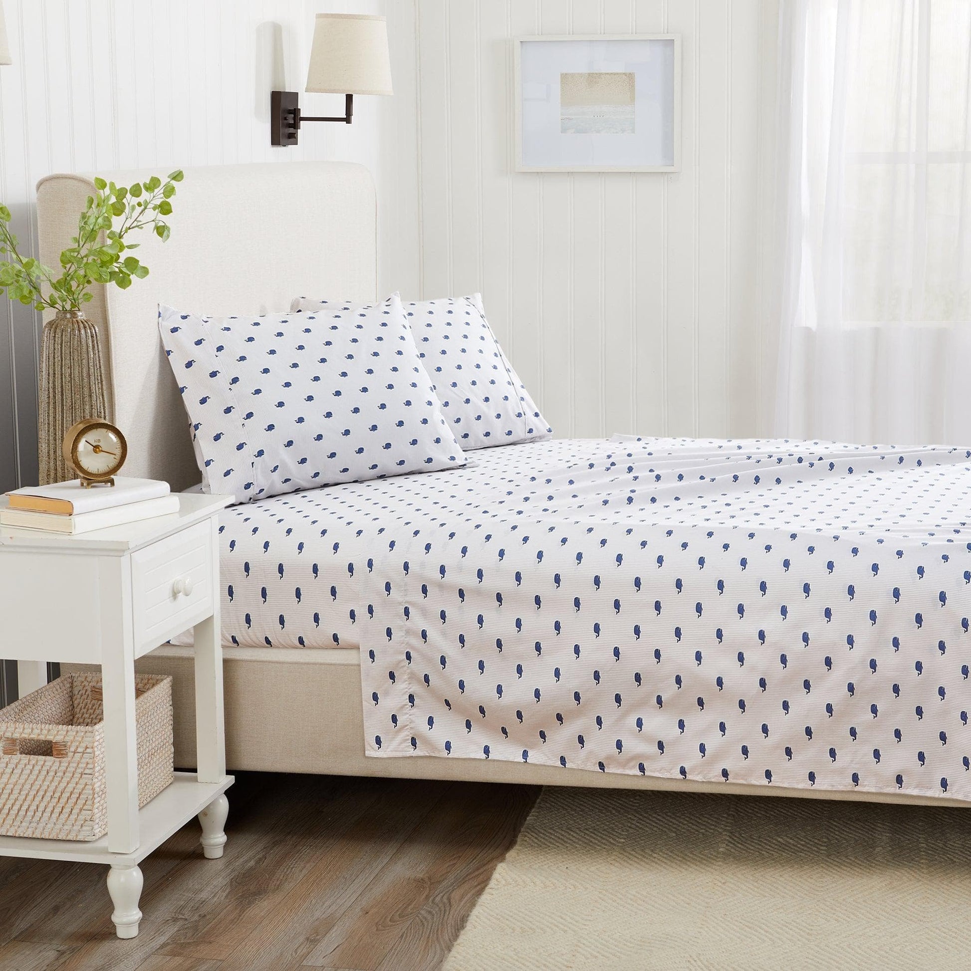 4-Piece Coastal Microfiber Sheet Set - Nantucket Collection - Best Buy Furniture