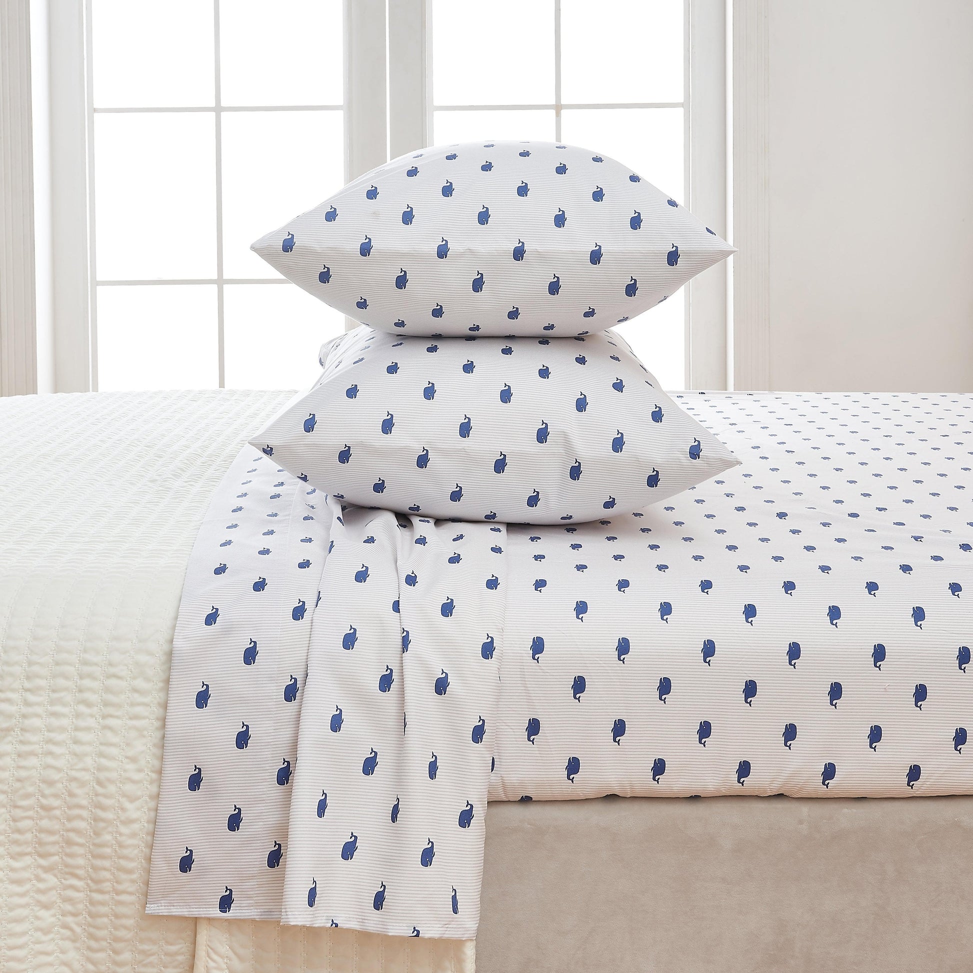 4-Piece Coastal Microfiber Sheet Set - Nantucket Collection - Best Buy Furniture