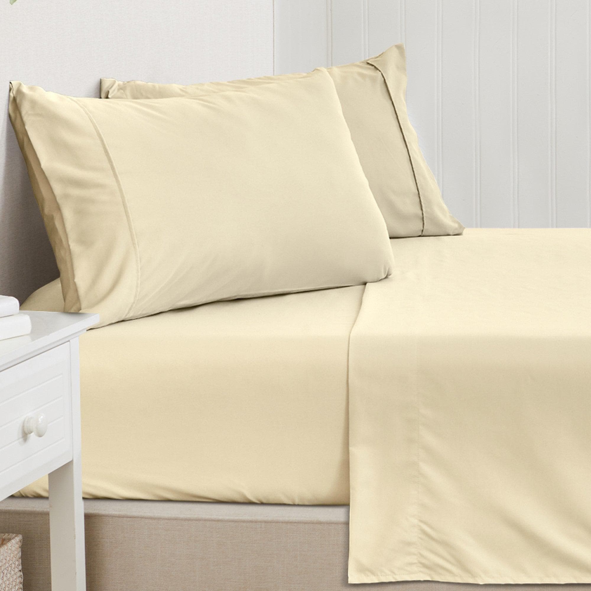 4 Piece Solid Microfiber Sheet - Amara Collection - Best Buy Furniture