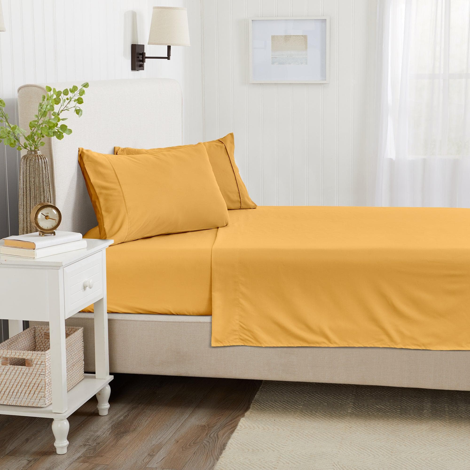 4 Piece Solid Microfiber Sheet - Amara Collection - Best Buy Furniture