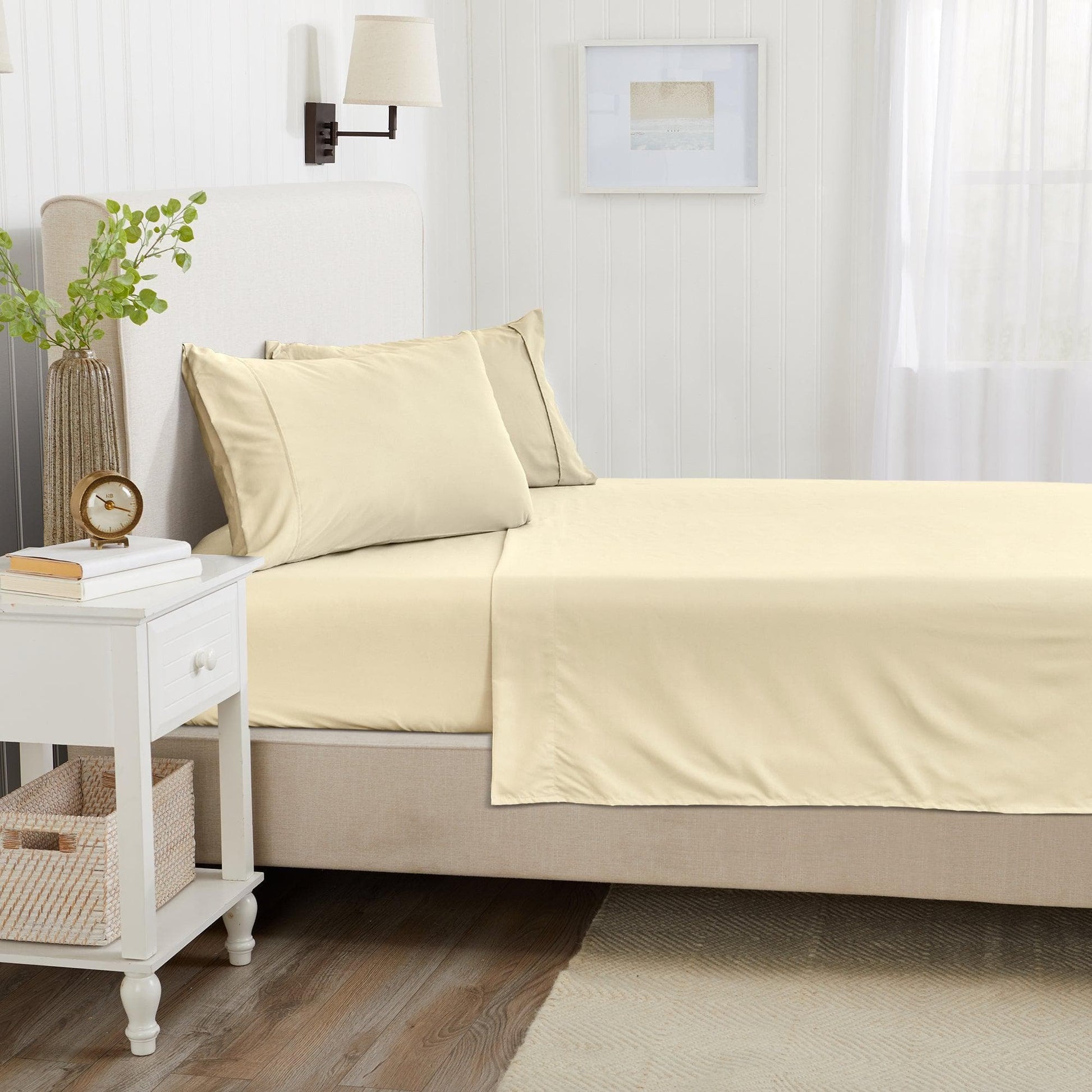 4 Piece Solid Microfiber Sheet - Amara Collection - Best Buy Furniture