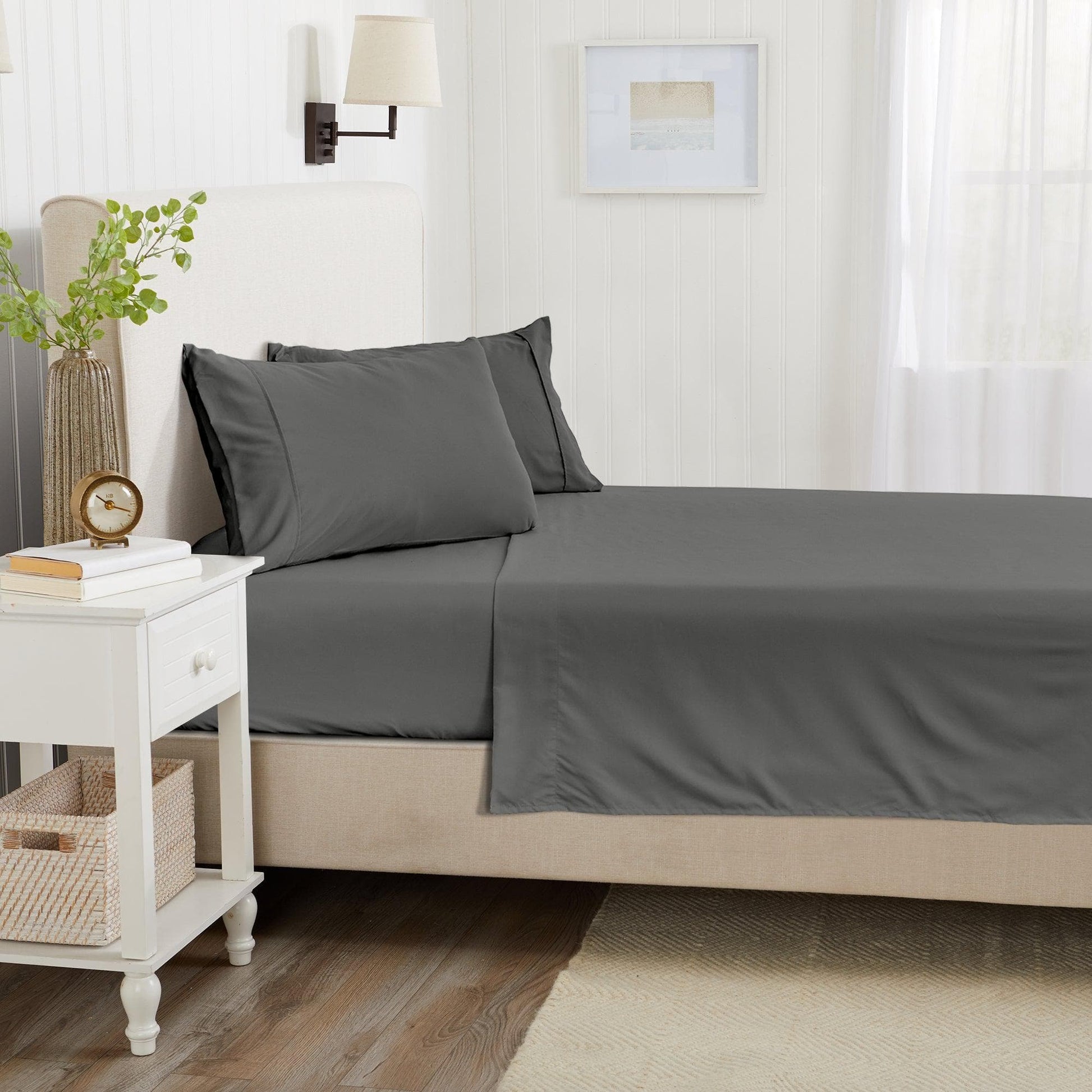 4 Piece Solid Microfiber Sheet - Amara Collection - Best Buy Furniture