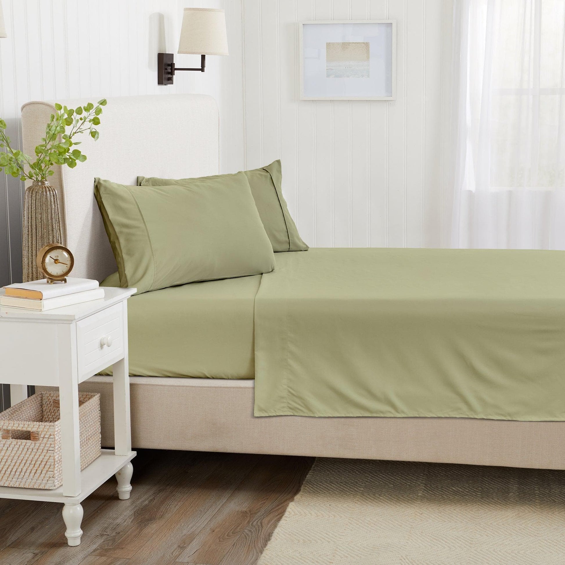 4 Piece Solid Microfiber Sheet - Amara Collection - Best Buy Furniture