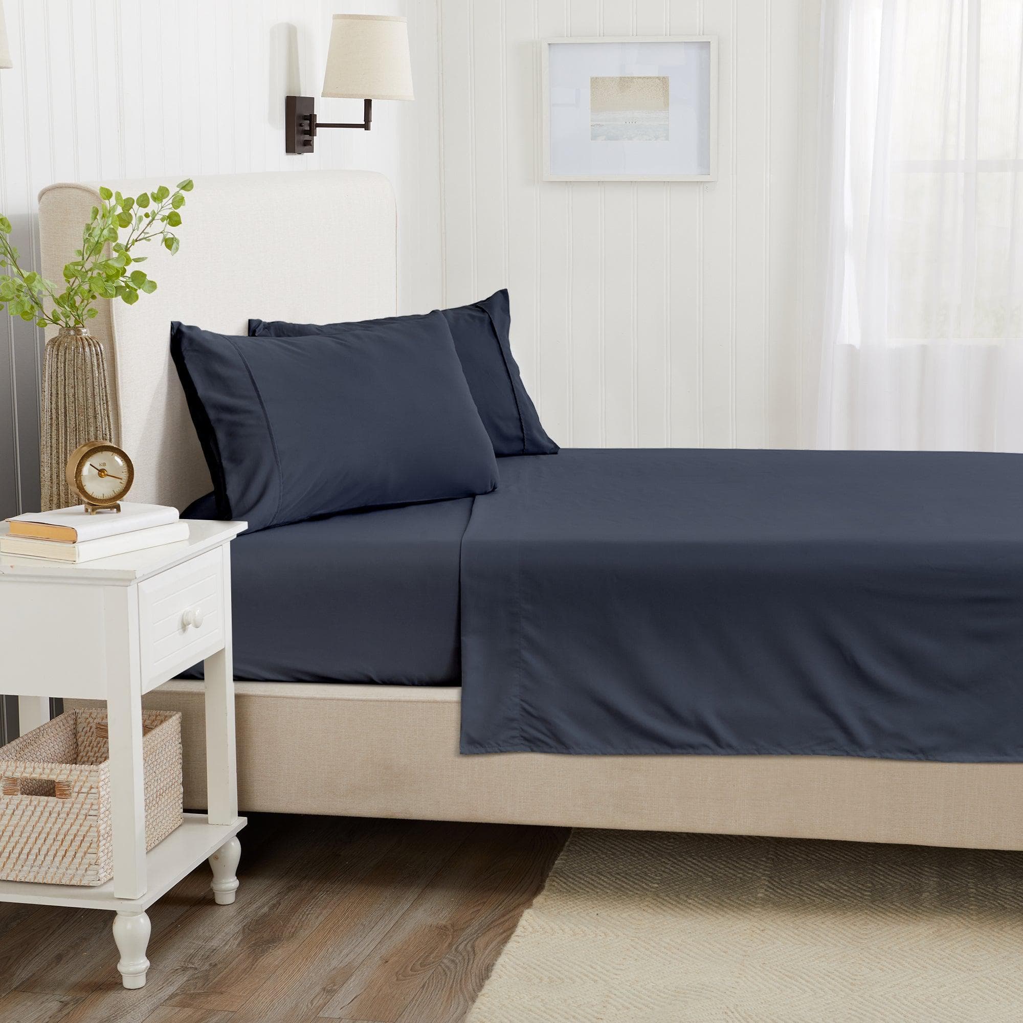 4 Piece Solid Microfiber Sheet - Amara Collection - Best Buy Furniture