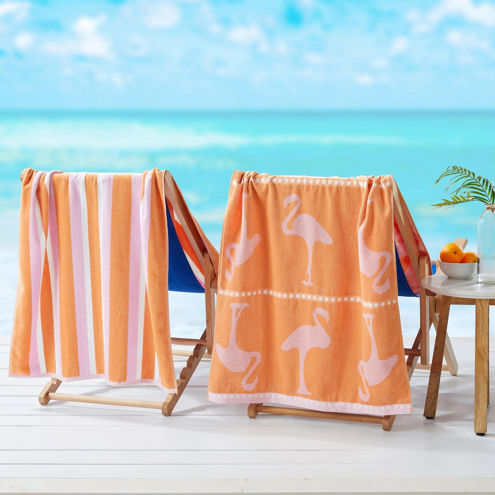 2 Pack 100% Cotton Jacquard Beach Towels - Playa Collection - Best Buy Furniture