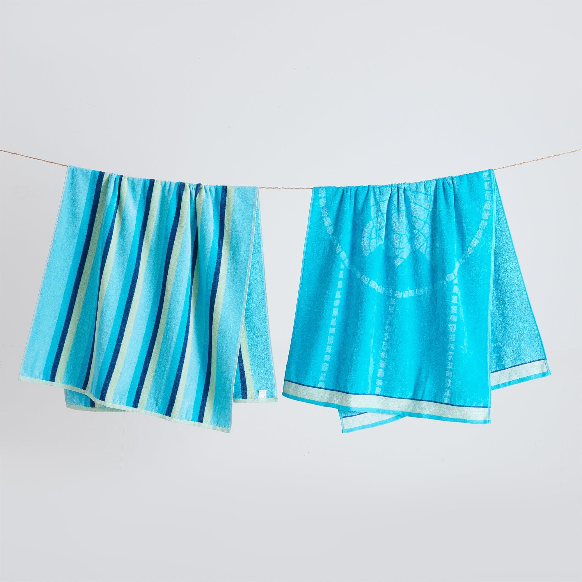 2 Pack 100% Cotton Jacquard Beach Towels - Playa Collection - Best Buy Furniture