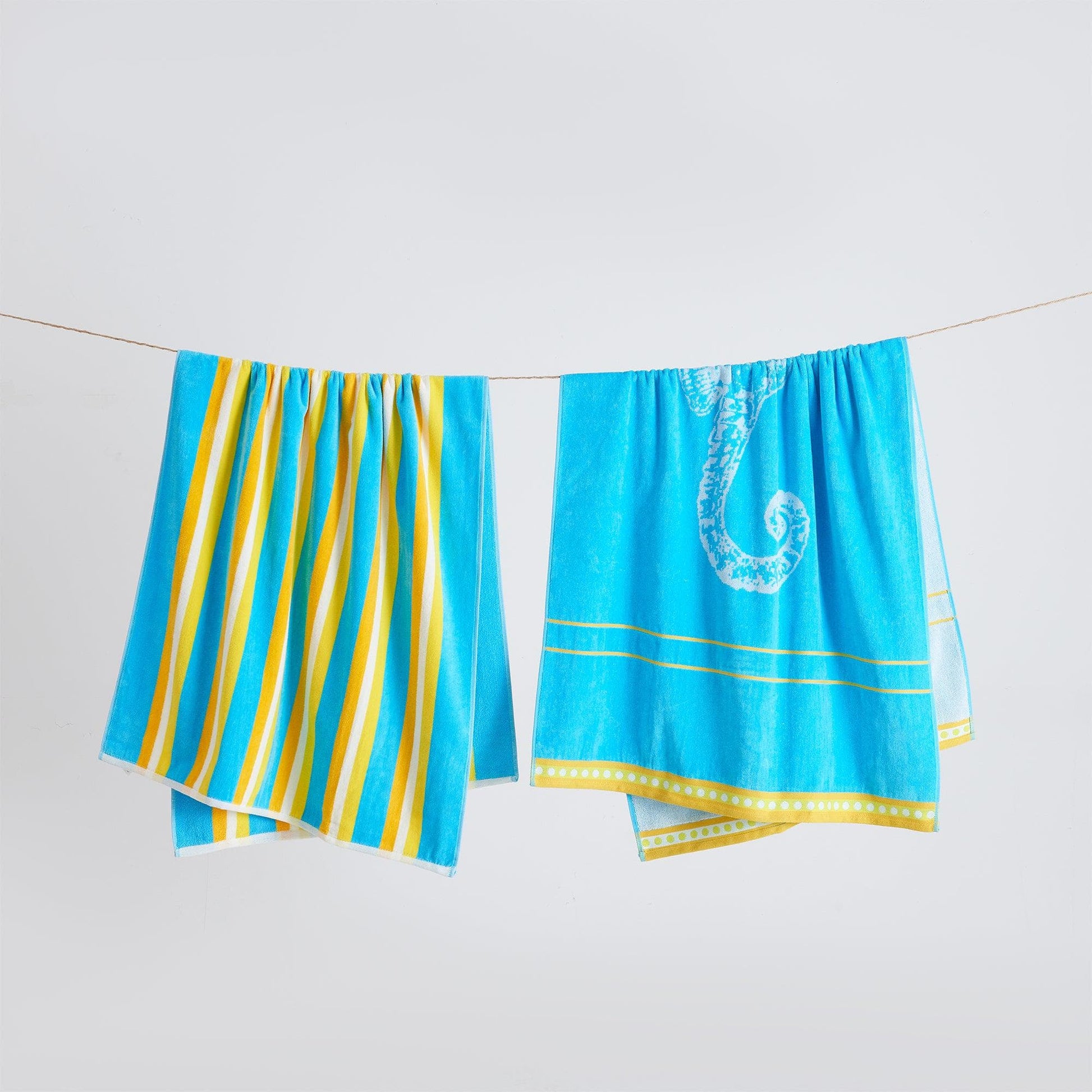 2 Pack 100% Cotton Jacquard Beach Towels - Playa Collection - Best Buy Furniture