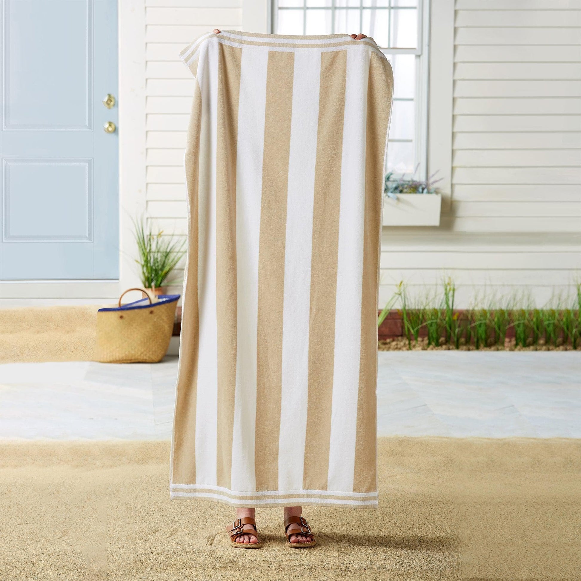 4 Pack Striped Cabana Oversized Beach Towel - Edgartown - Best Buy Furniture