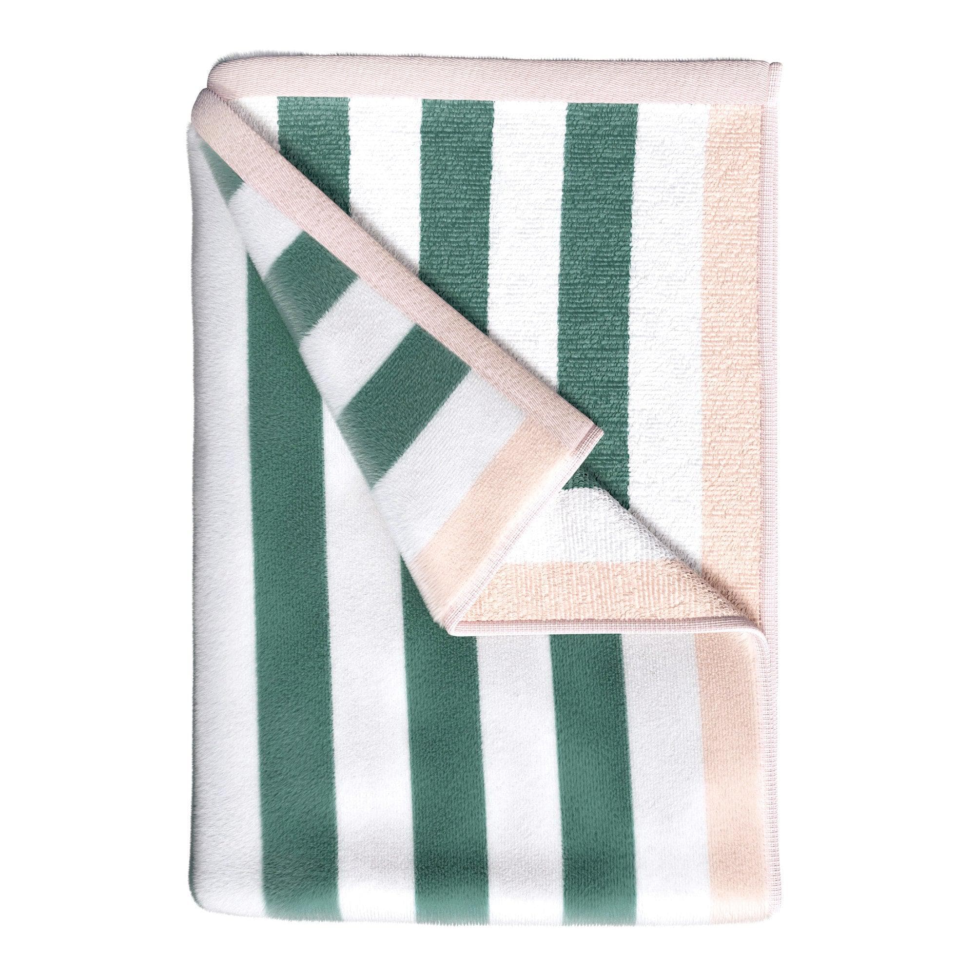 Oversized Striped Border Cabana Beach Towel - Santa Cruz - Best Buy Furniture