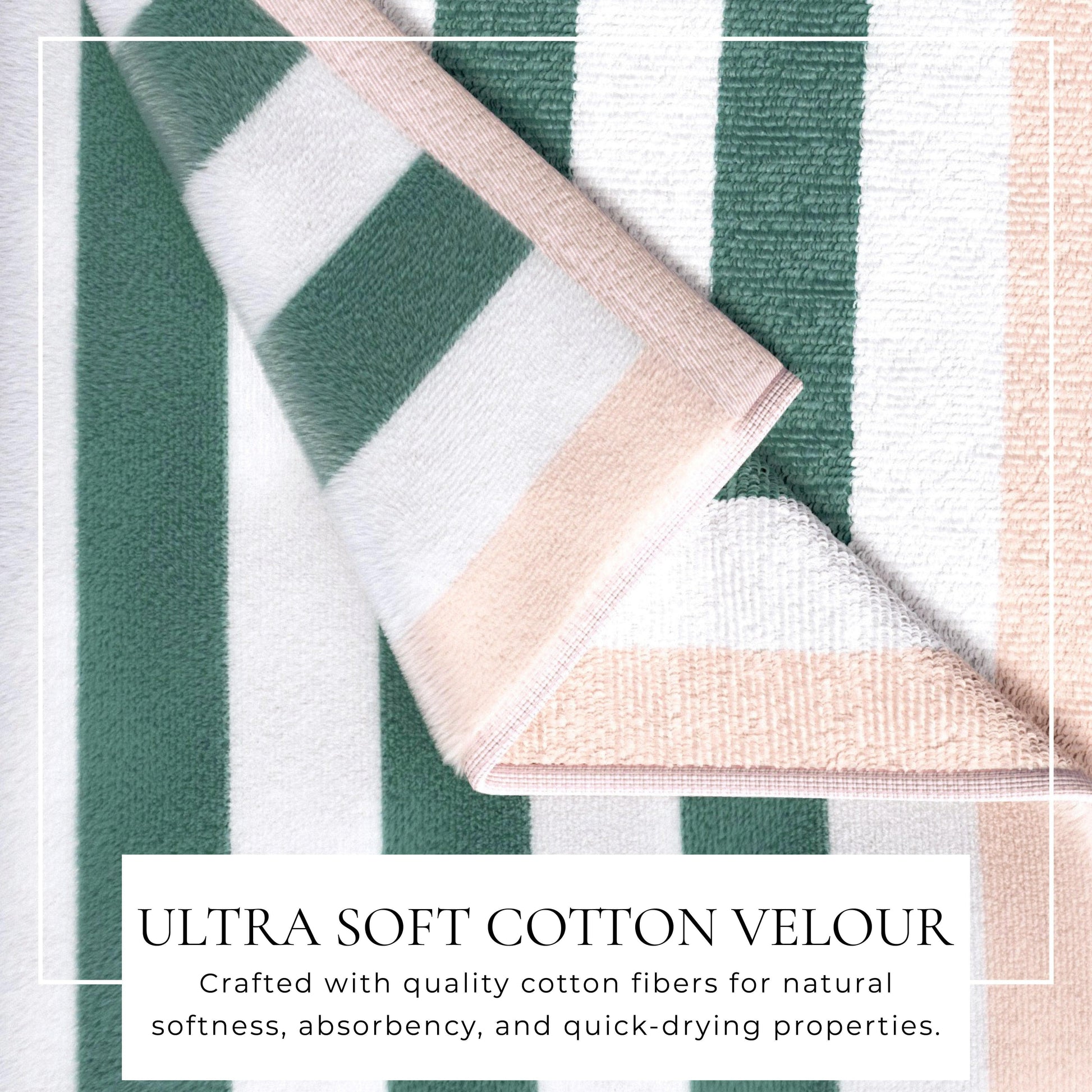 Oversized Striped Border Cabana Beach Towel - Santa Cruz - Best Buy Furniture