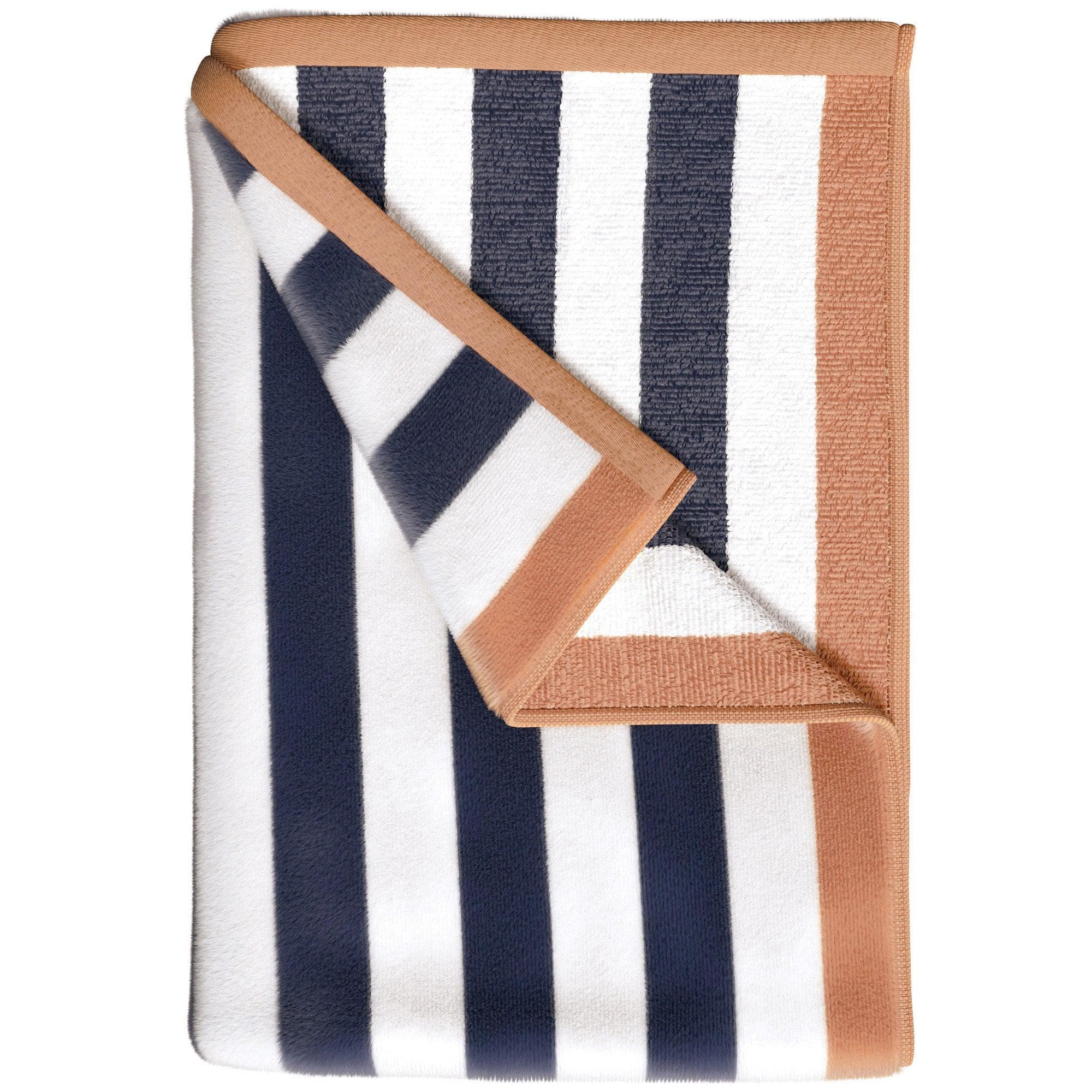 Oversized Striped Border Cabana Beach Towel - Santa Cruz - Best Buy Furniture