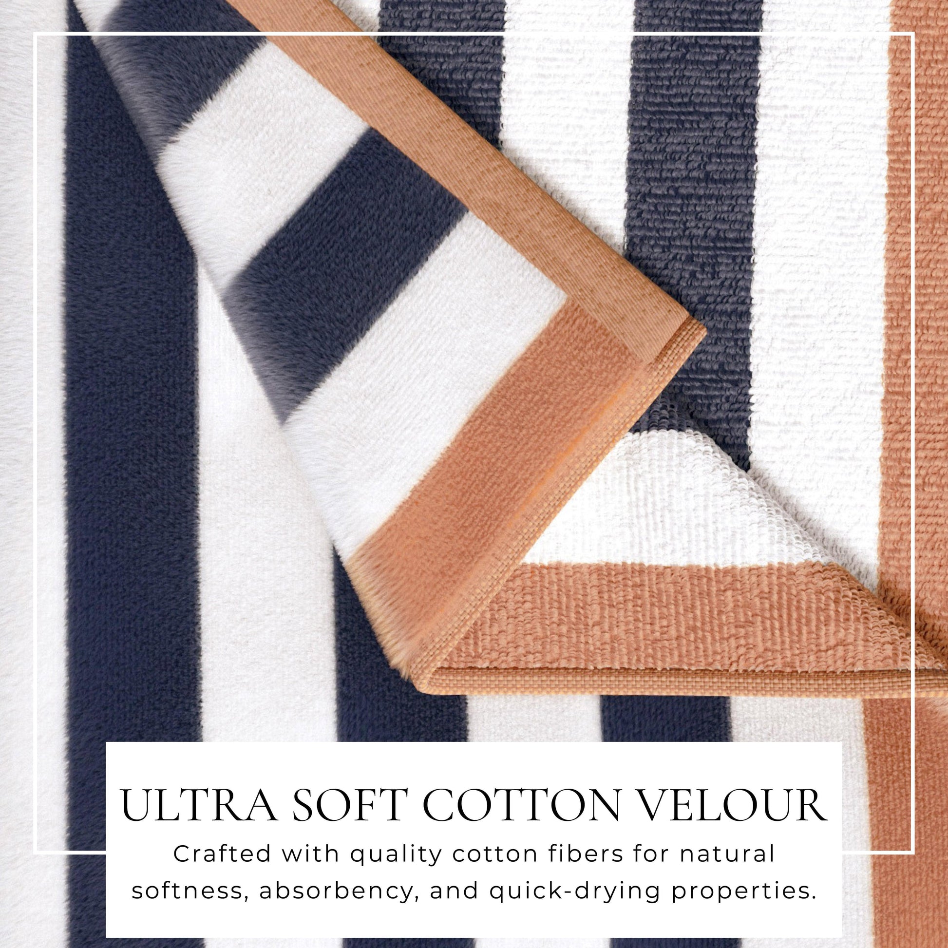 Oversized Striped Border Cabana Beach Towel - Santa Cruz - Best Buy Furniture