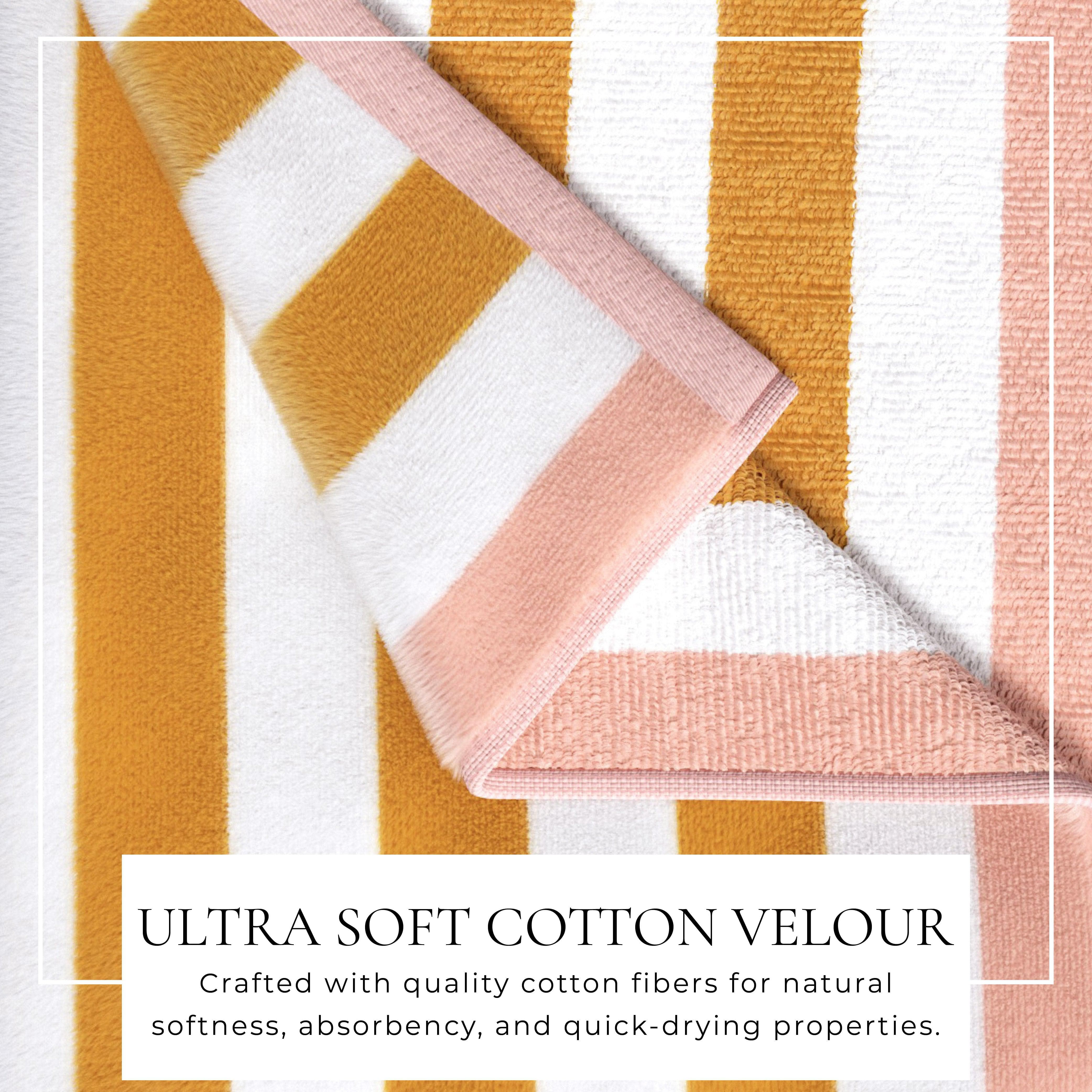 Oversized Striped Border Cabana Beach Towel - Santa Cruz - Best Buy Furniture