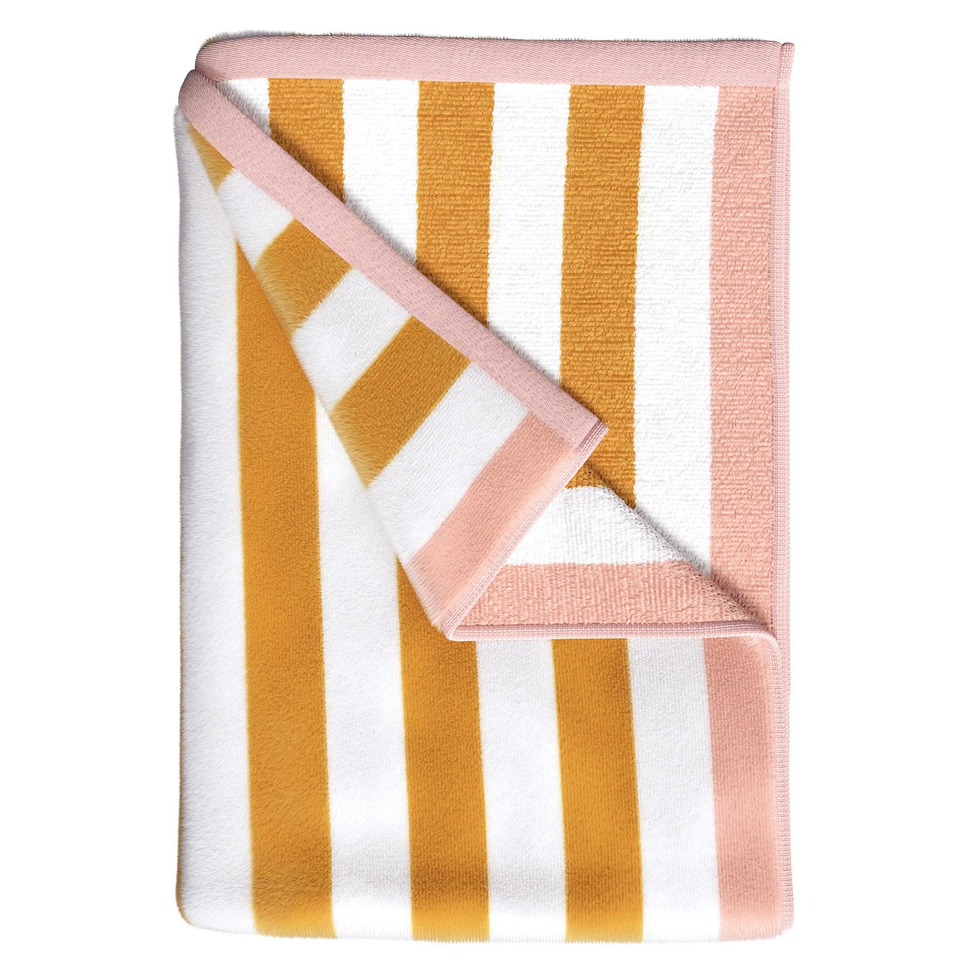 Oversized Striped Border Cabana Beach Towel - Santa Cruz - Best Buy Furniture